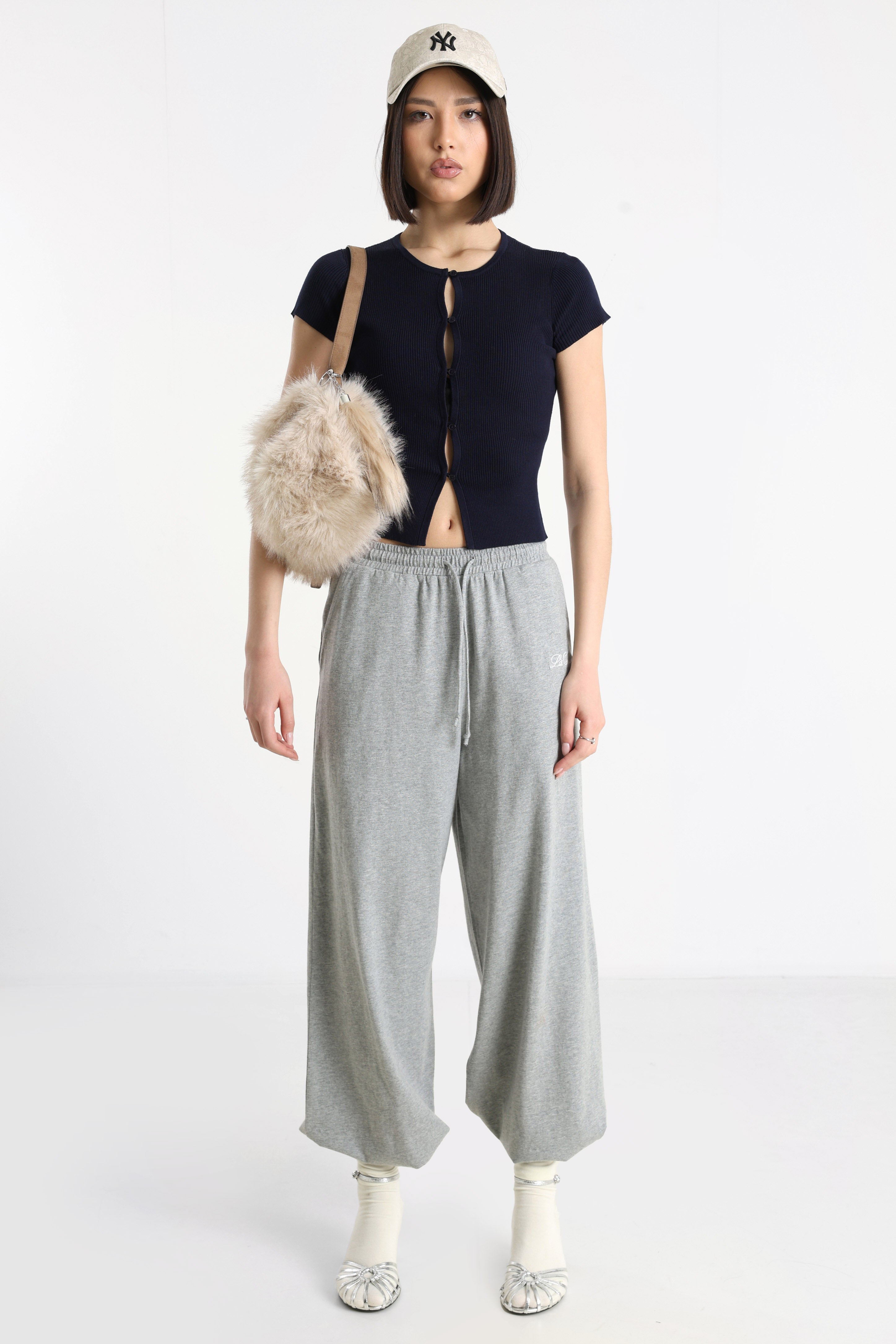 Sweathose - Grau meliert
