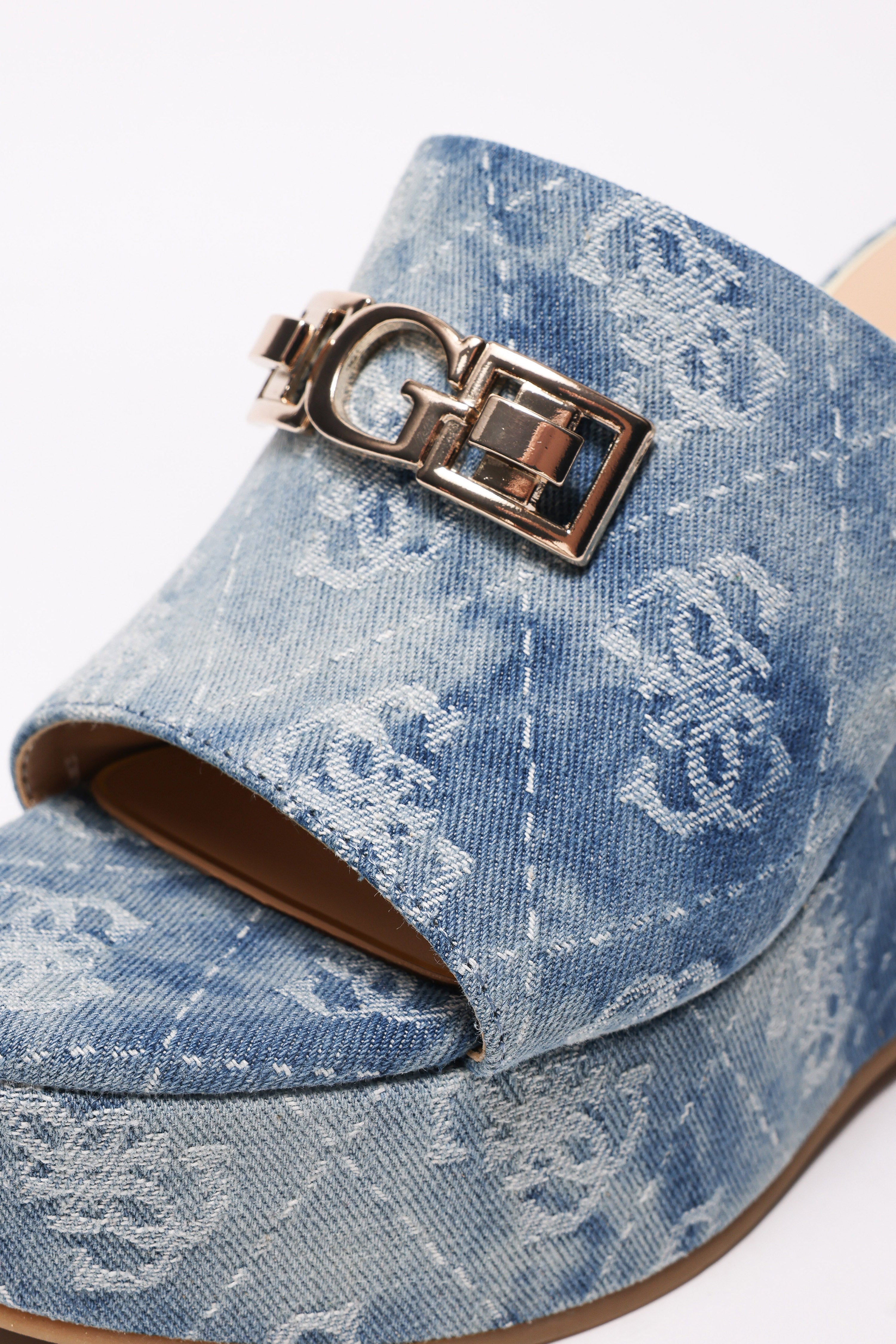 Evenza Jeans-Keilpantoletten - Blue