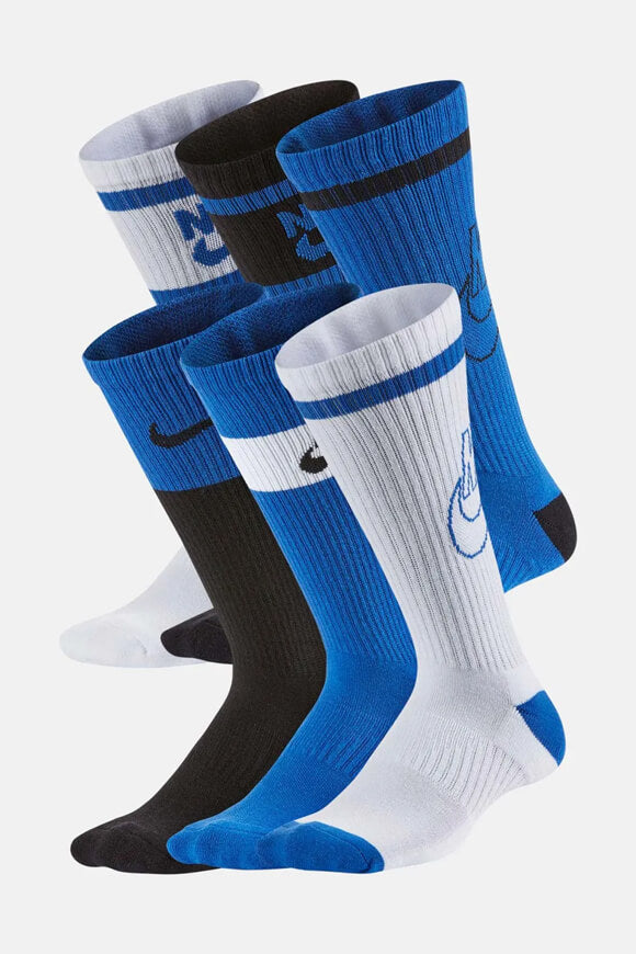 Sechserpack Socken - Blue + Black + White