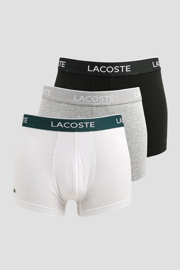 Dreierpack Boxershorts - Black + Grey Heather + White