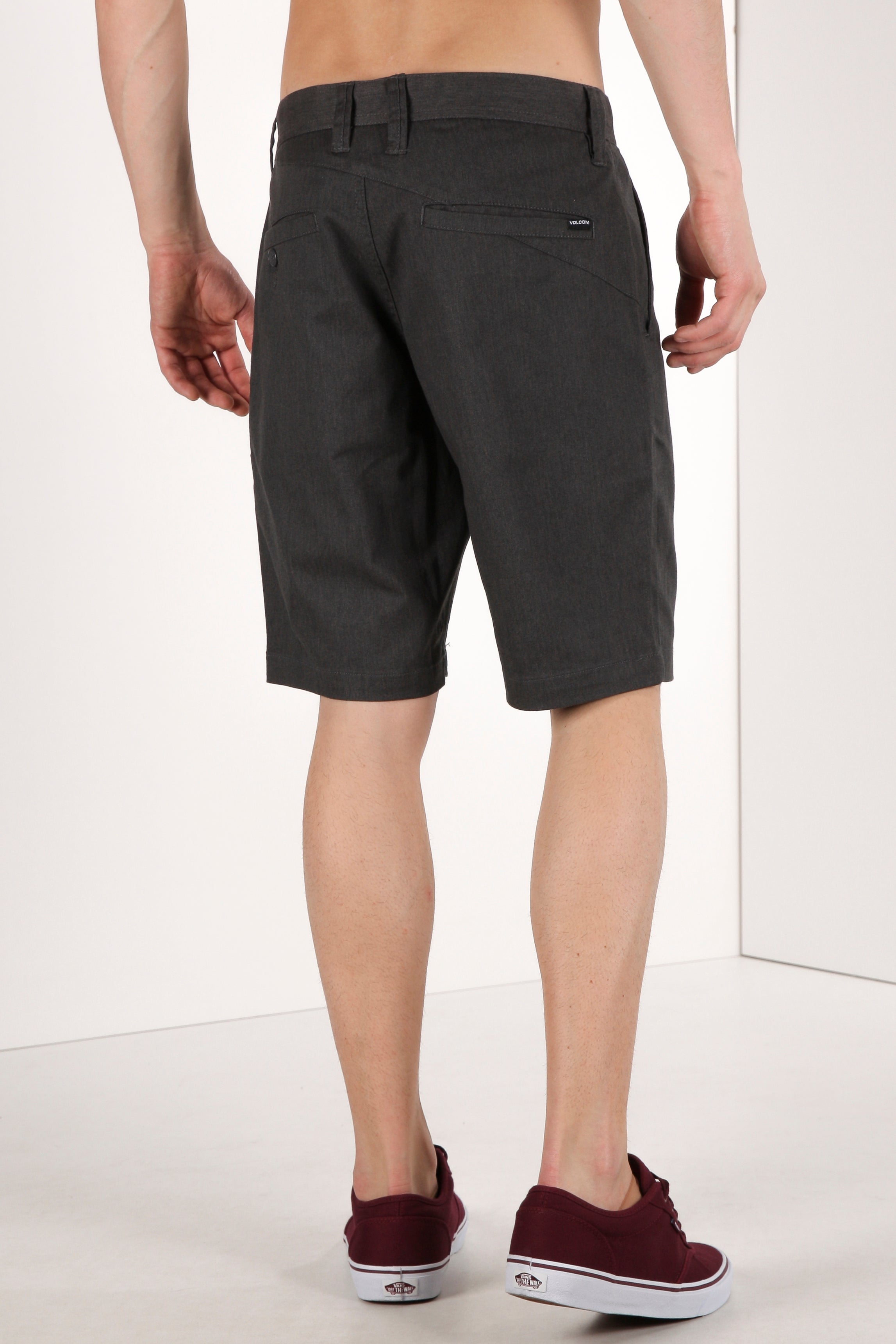 Chino Shorts - Dunkelgrau meliert