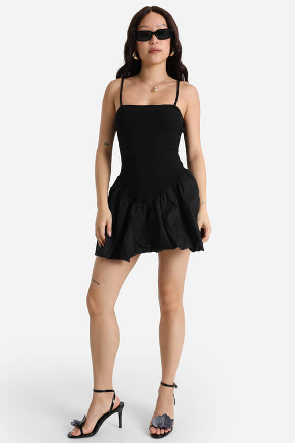 Minikleid mit Innenshorts - Schwarz
