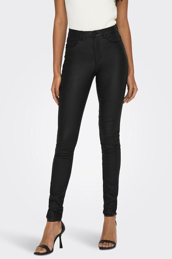 Royal Skinny Kunstlederhose L32 - Black