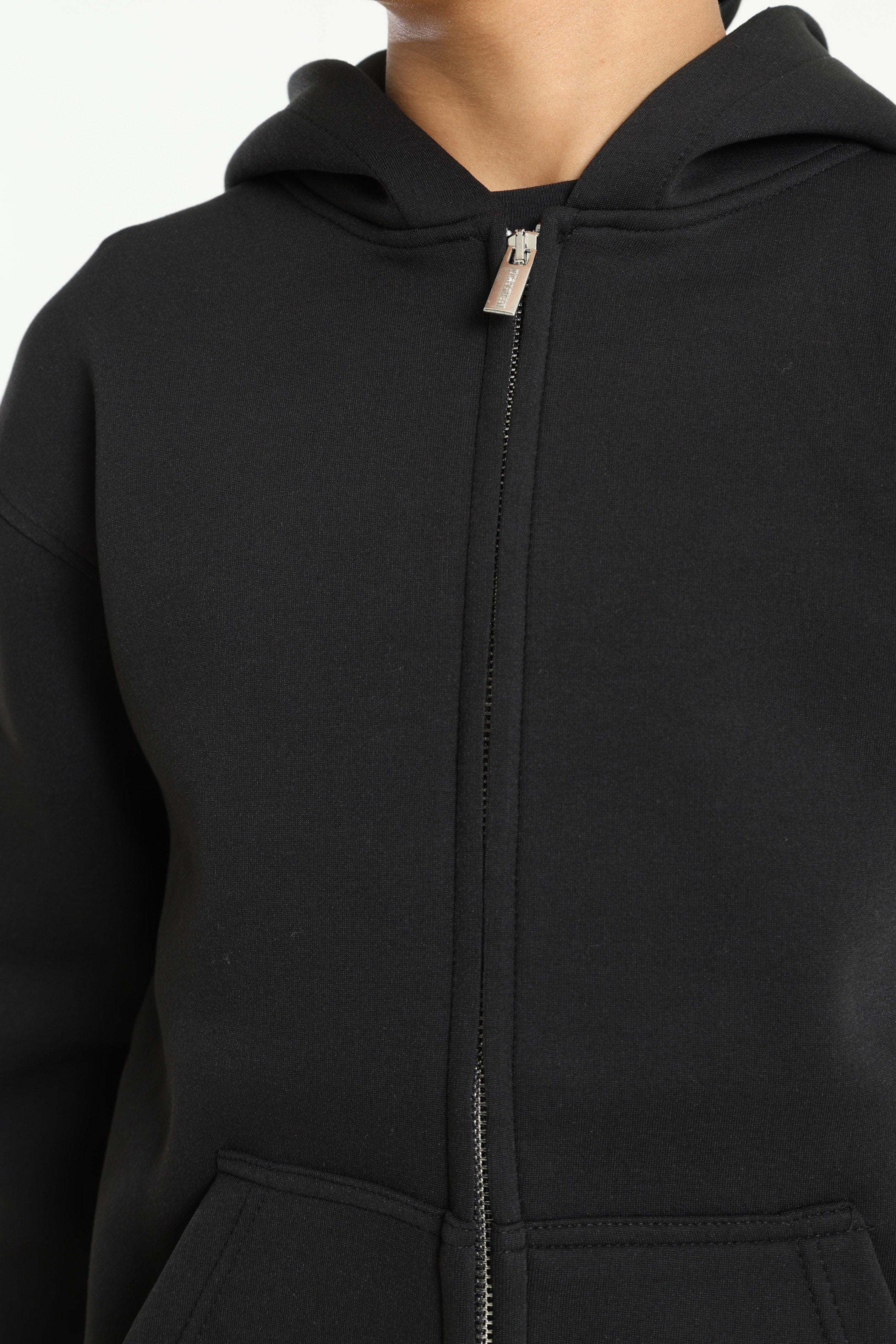 Kapuzensweatjacke - Black