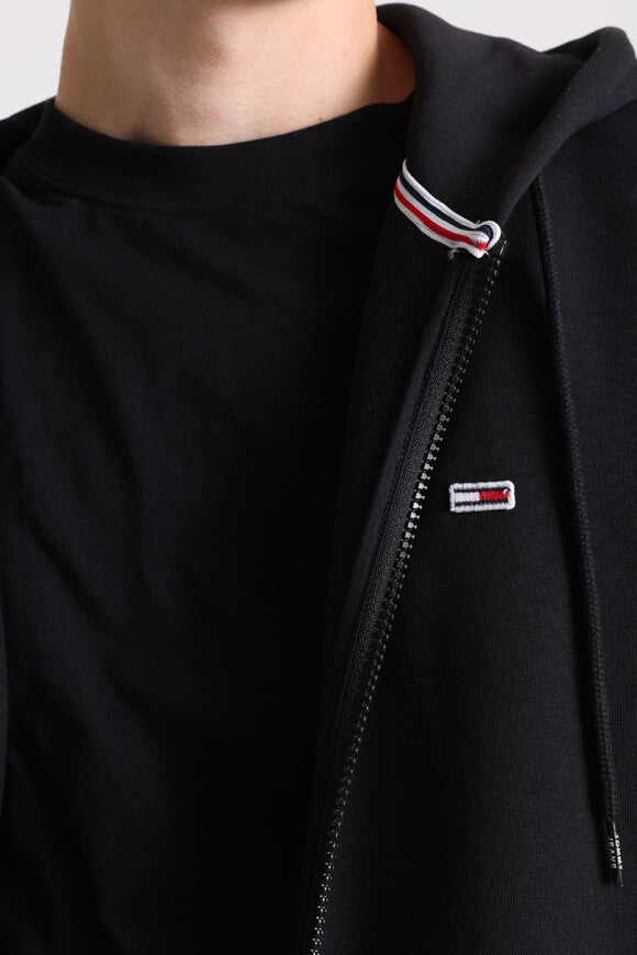 Kapuzensweatjacke - Schwarz