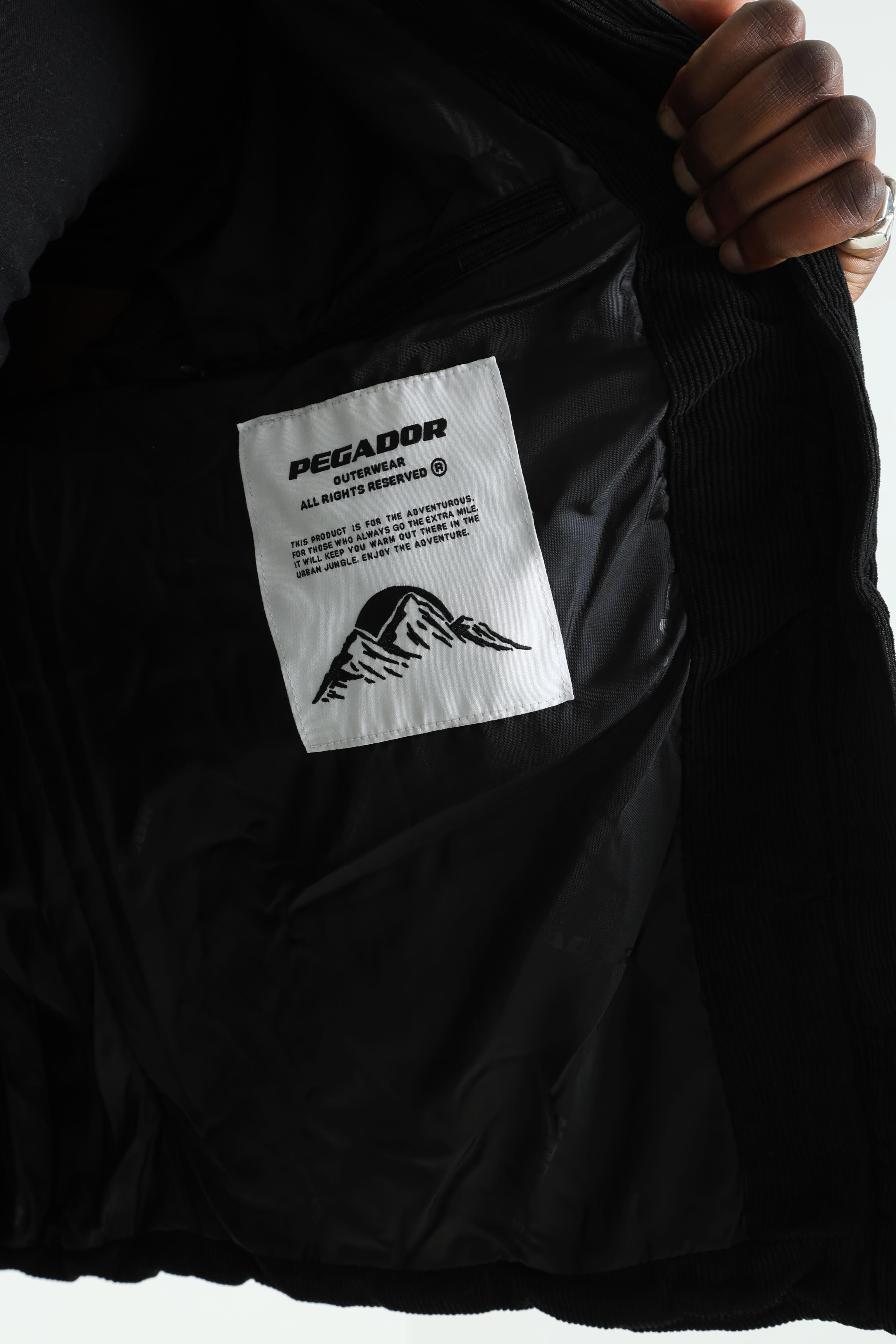 Solin Puffer Cordjacke - Black