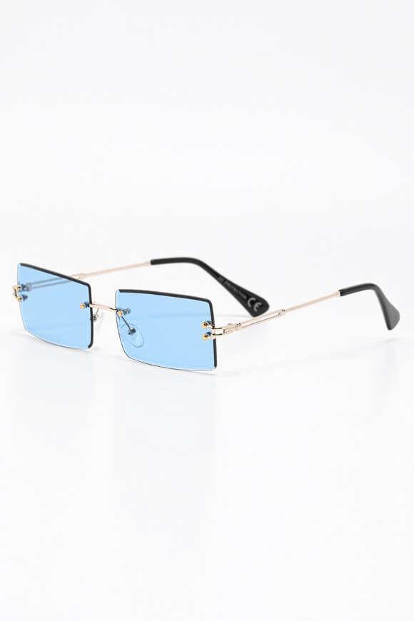 Sonnenbrille - Goldfarbe + Blau