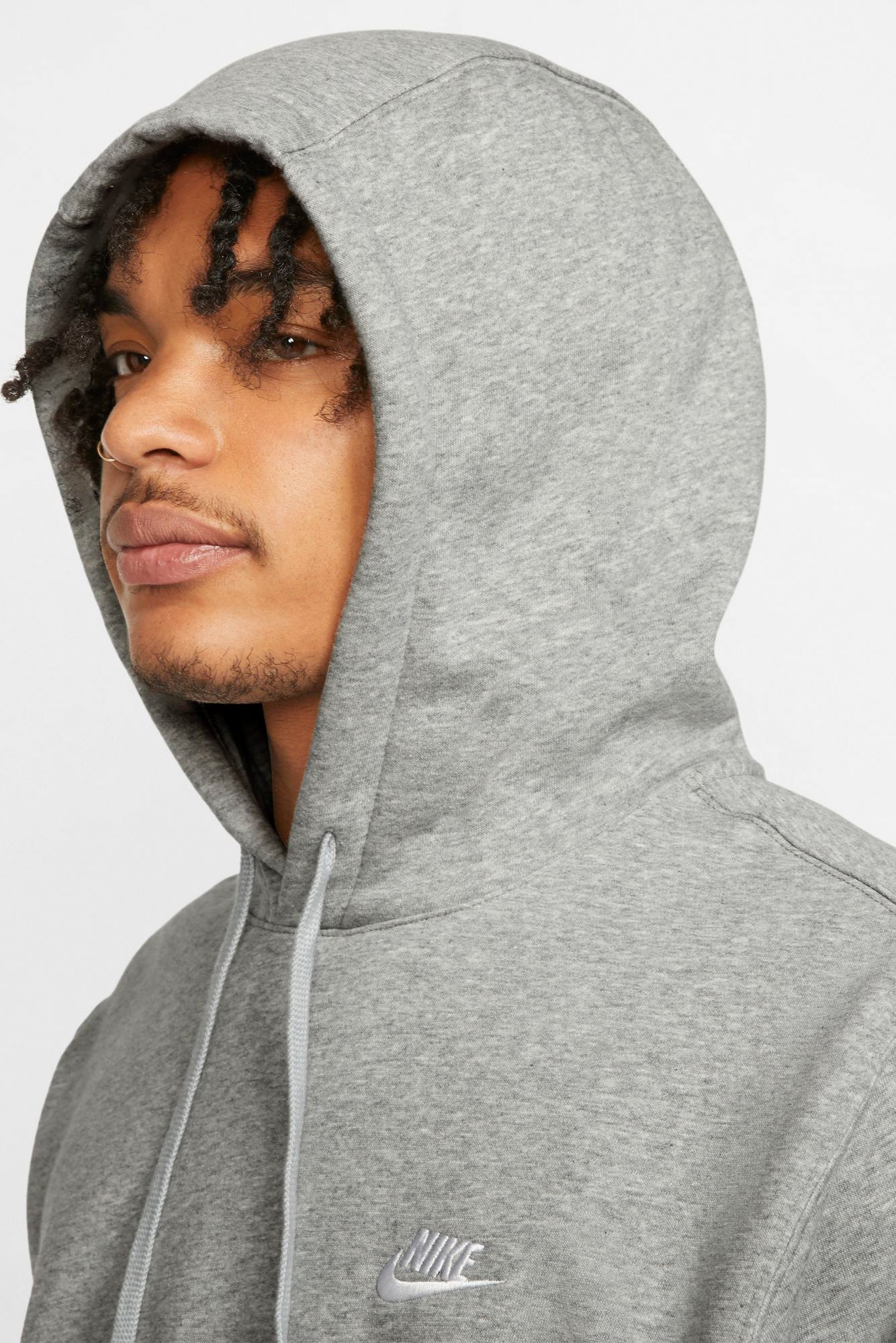 Sportswear Club Fleece Kapuzensweatshirt - Hellgrau meliert