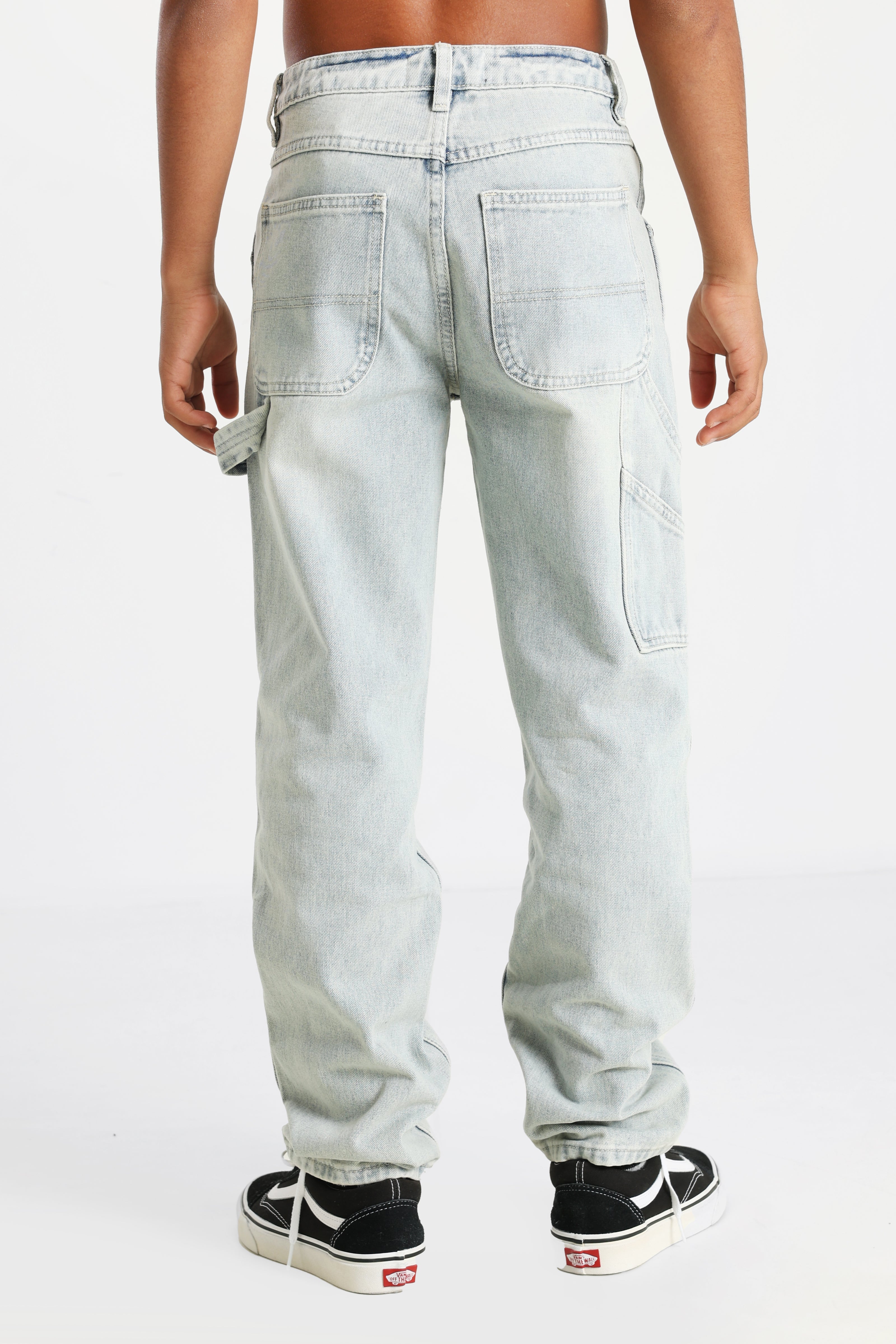 Straight Fit Jeans - Hellblau Denim