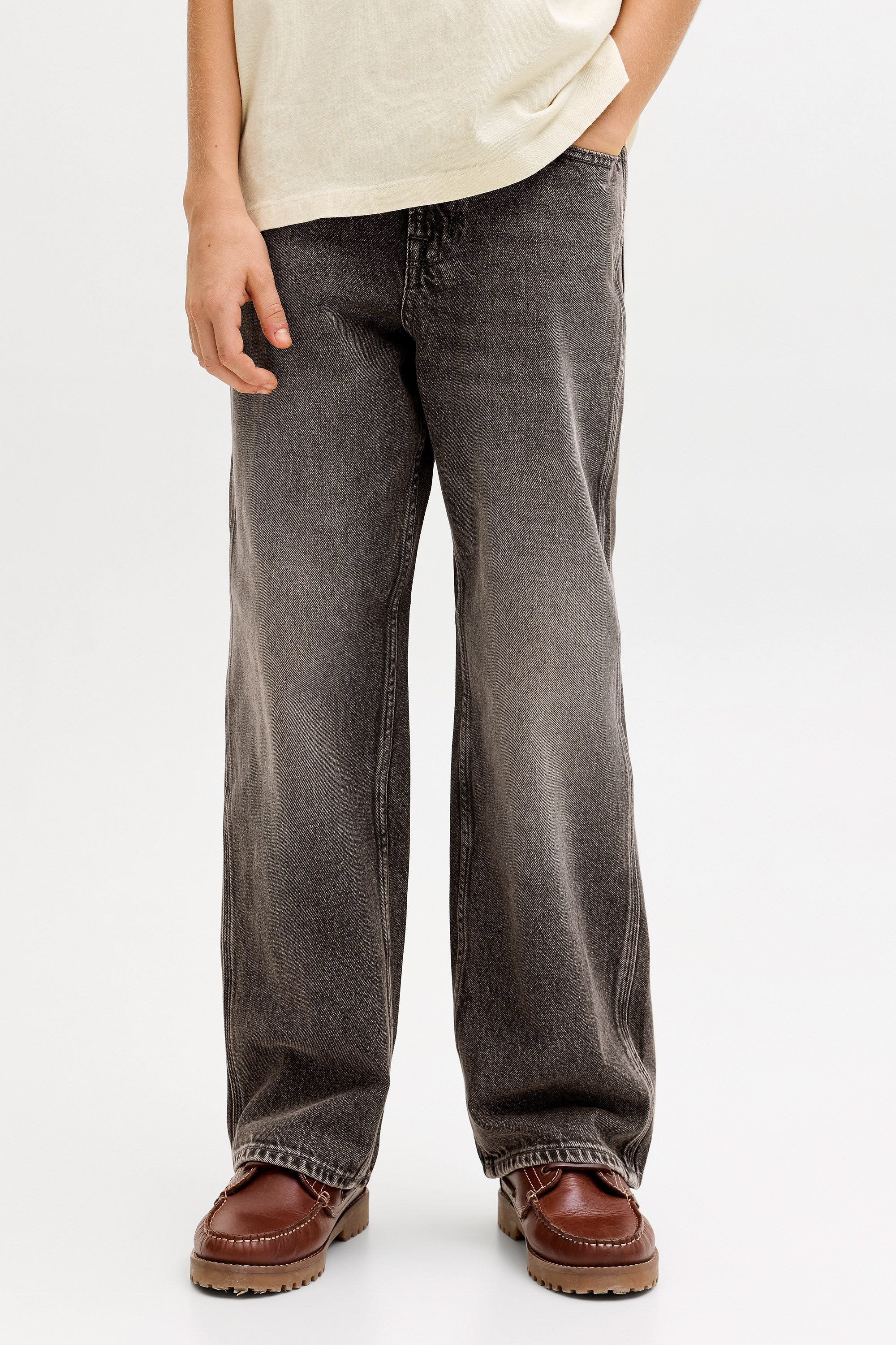 JJIALEX Baggy Fit Jeans - Black/Brown