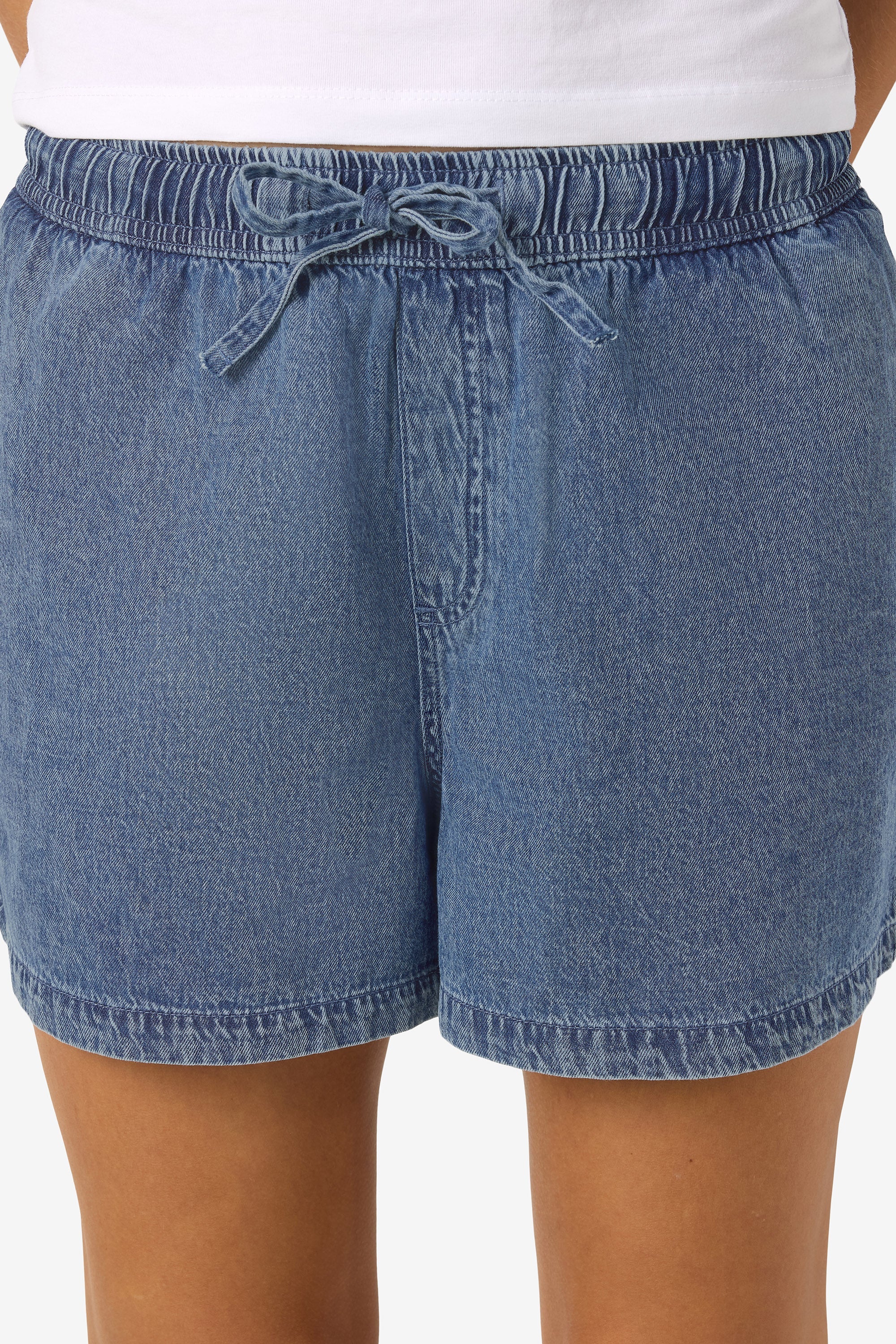 NMENZA Stoffshorts - Medium Blue Denim