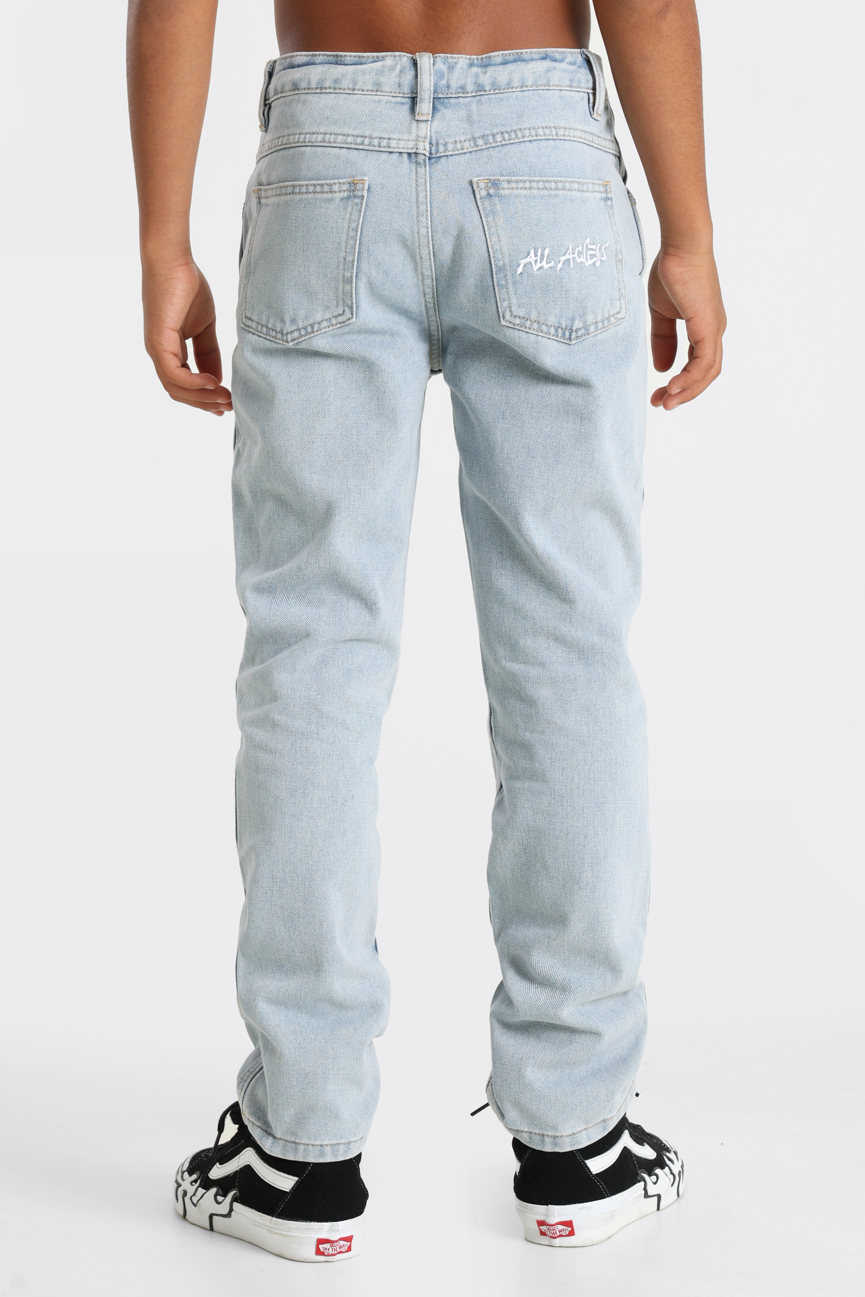 Relaxed Fit Jeans - Hellblau Denim