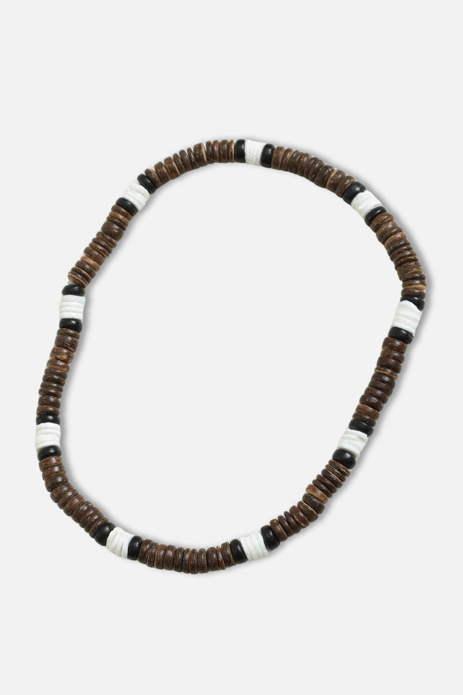 Halskette - Brown + White + Black