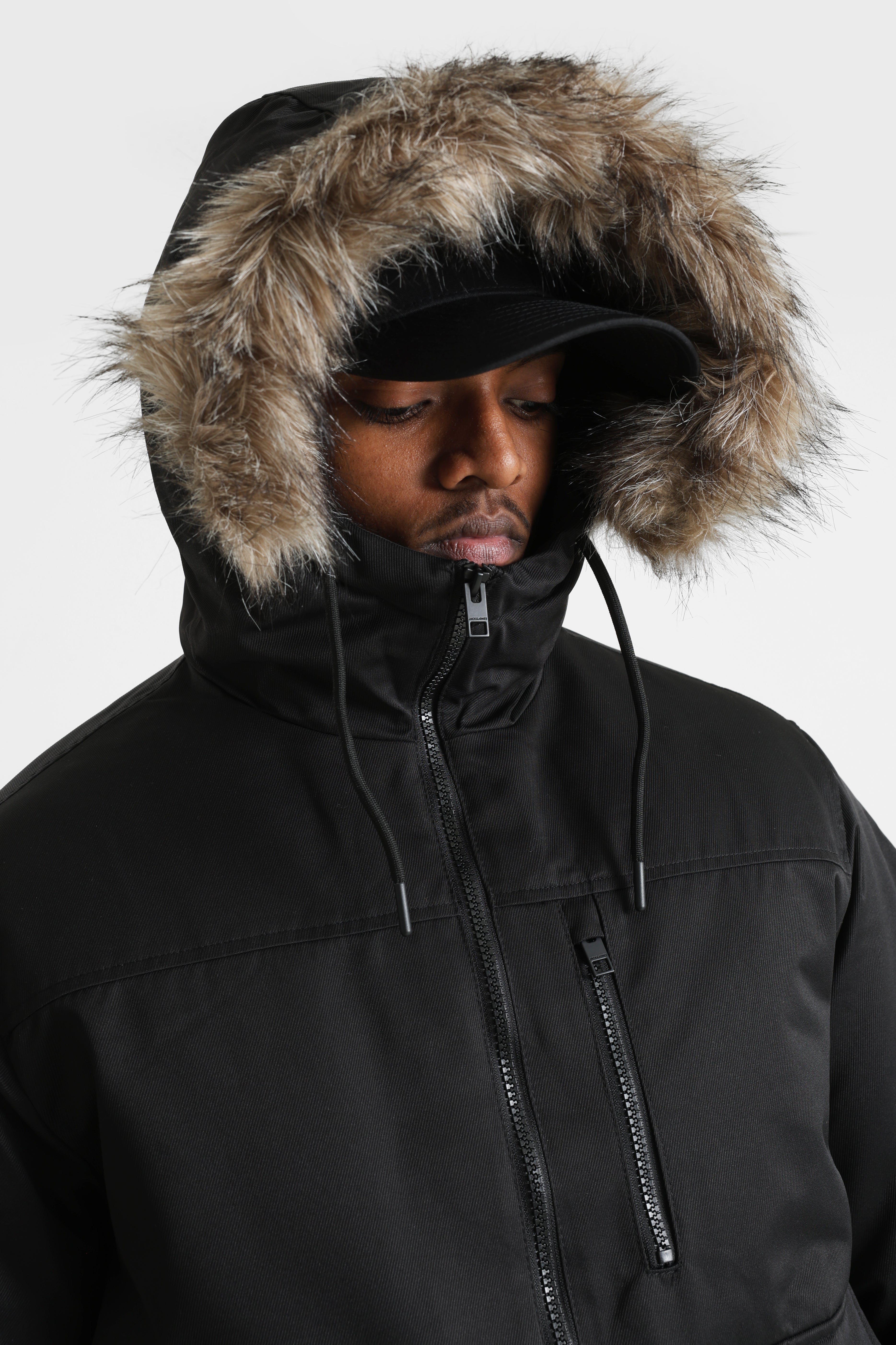 JJCHARLIE Wattierte Bomberjacke - Black