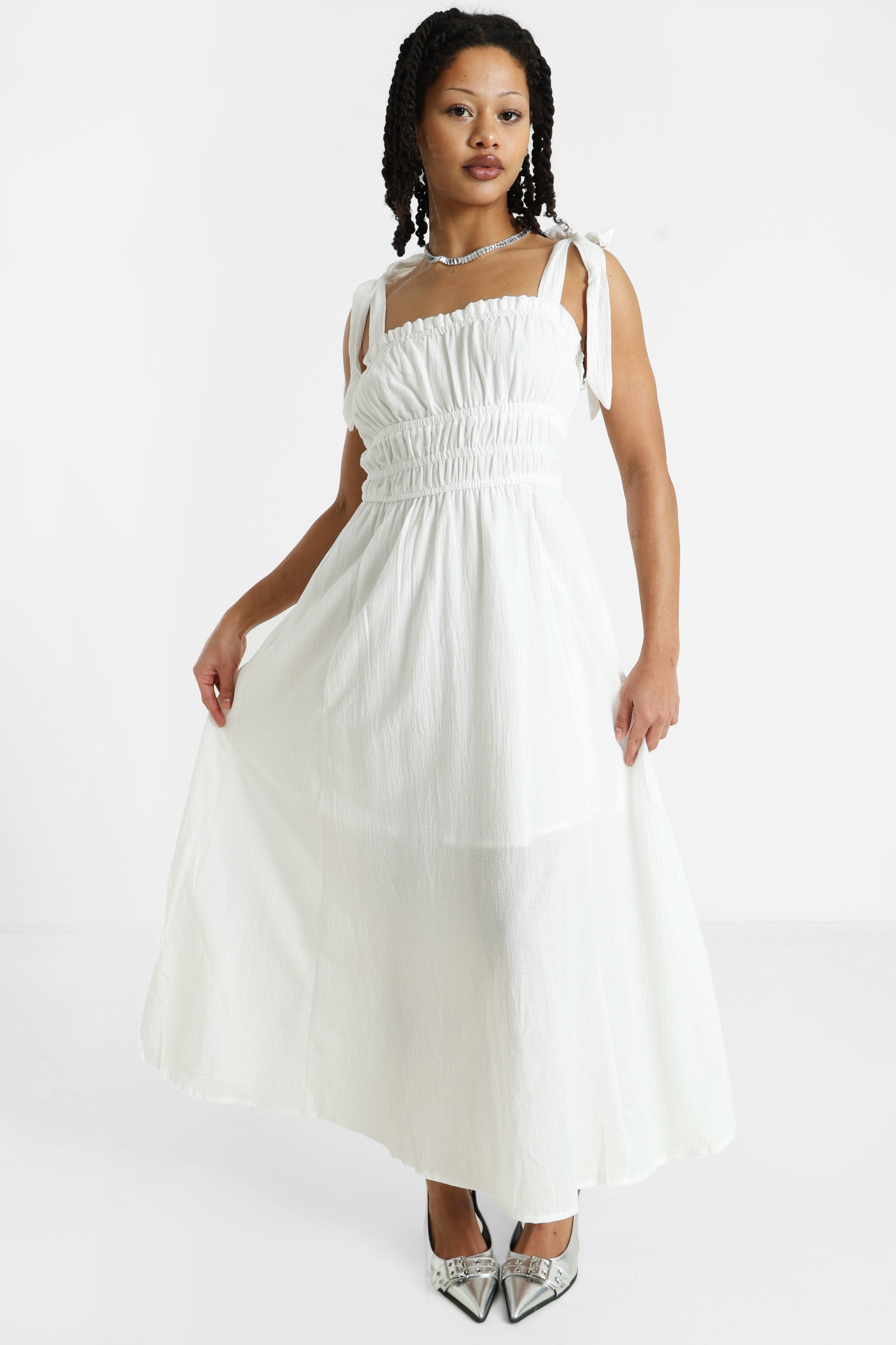 Maxikleid - Ecru
