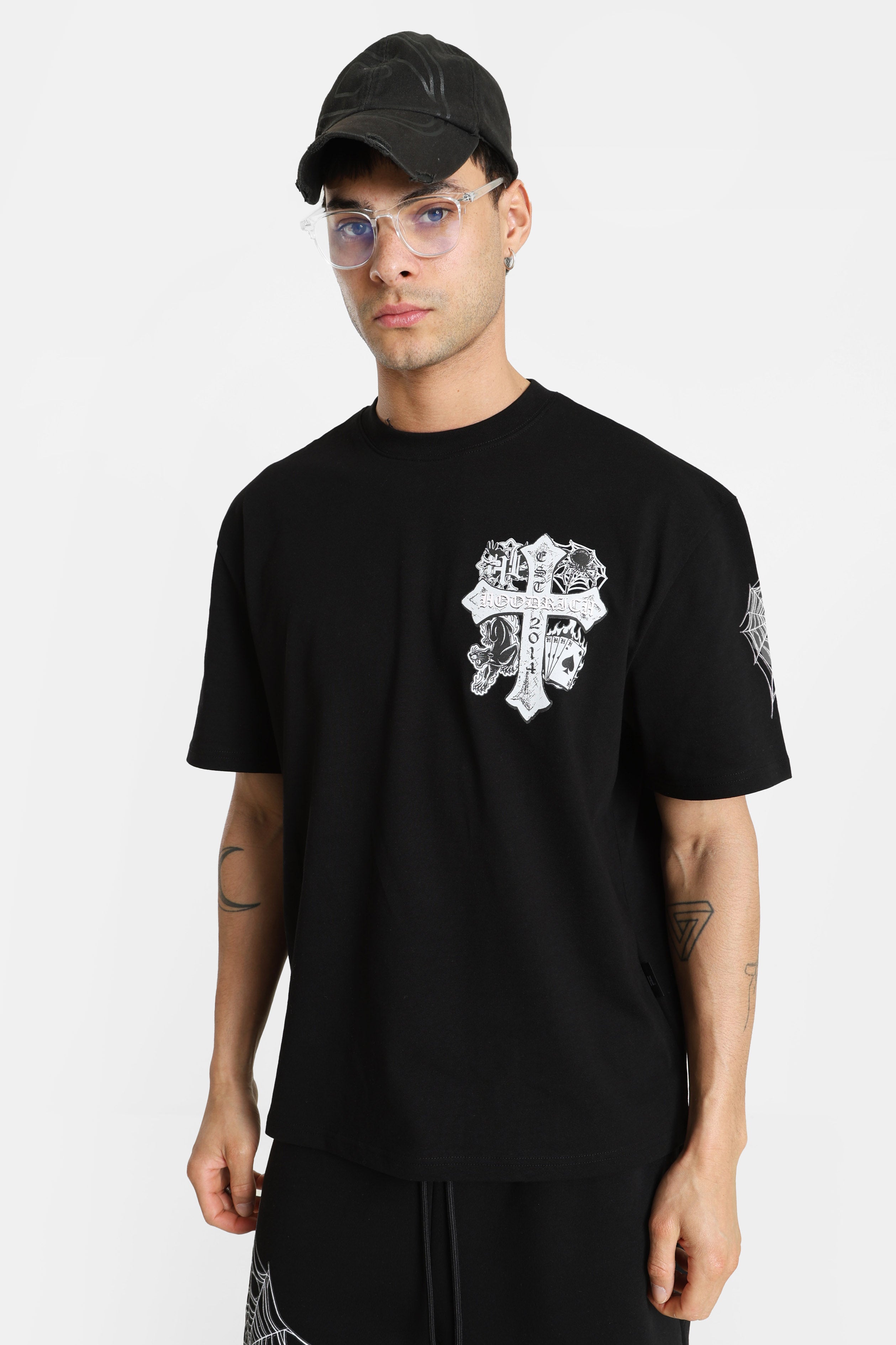 Cross Oversize T-Shirt - Black
