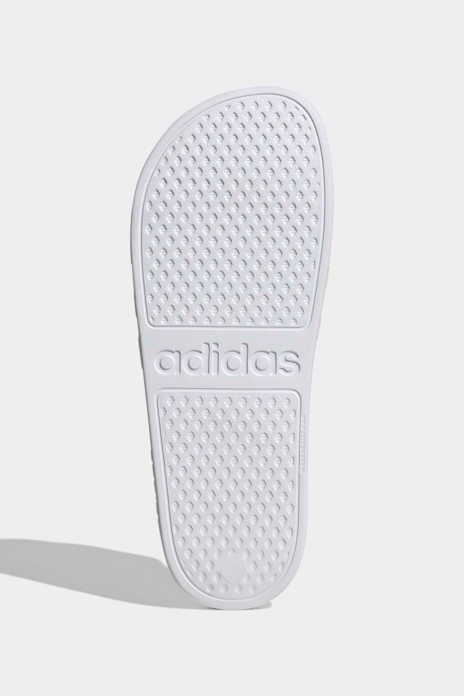 Adilette Aqua Pantoletten - Footwear White + Team Power Red + Crew Yellow