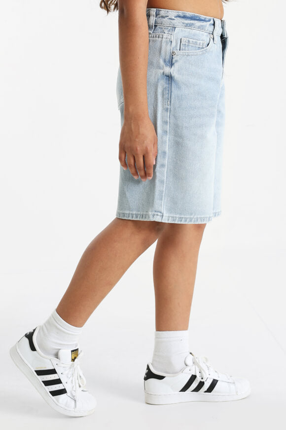 Baggy Fit Jeansshorts - Hellblau