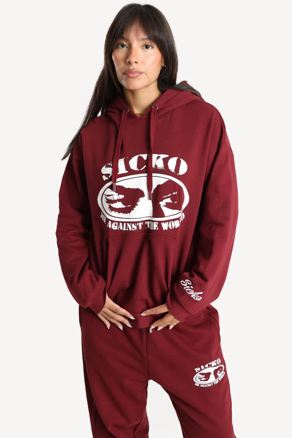Kapuzensweatshirt - Bordeaux
