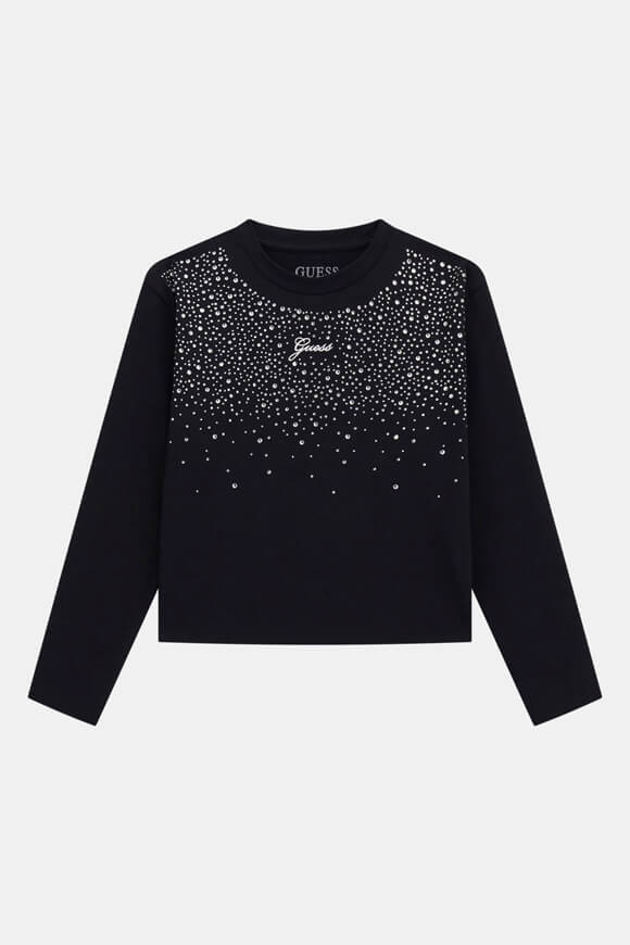 Crop Langarmshirt - Jet Black