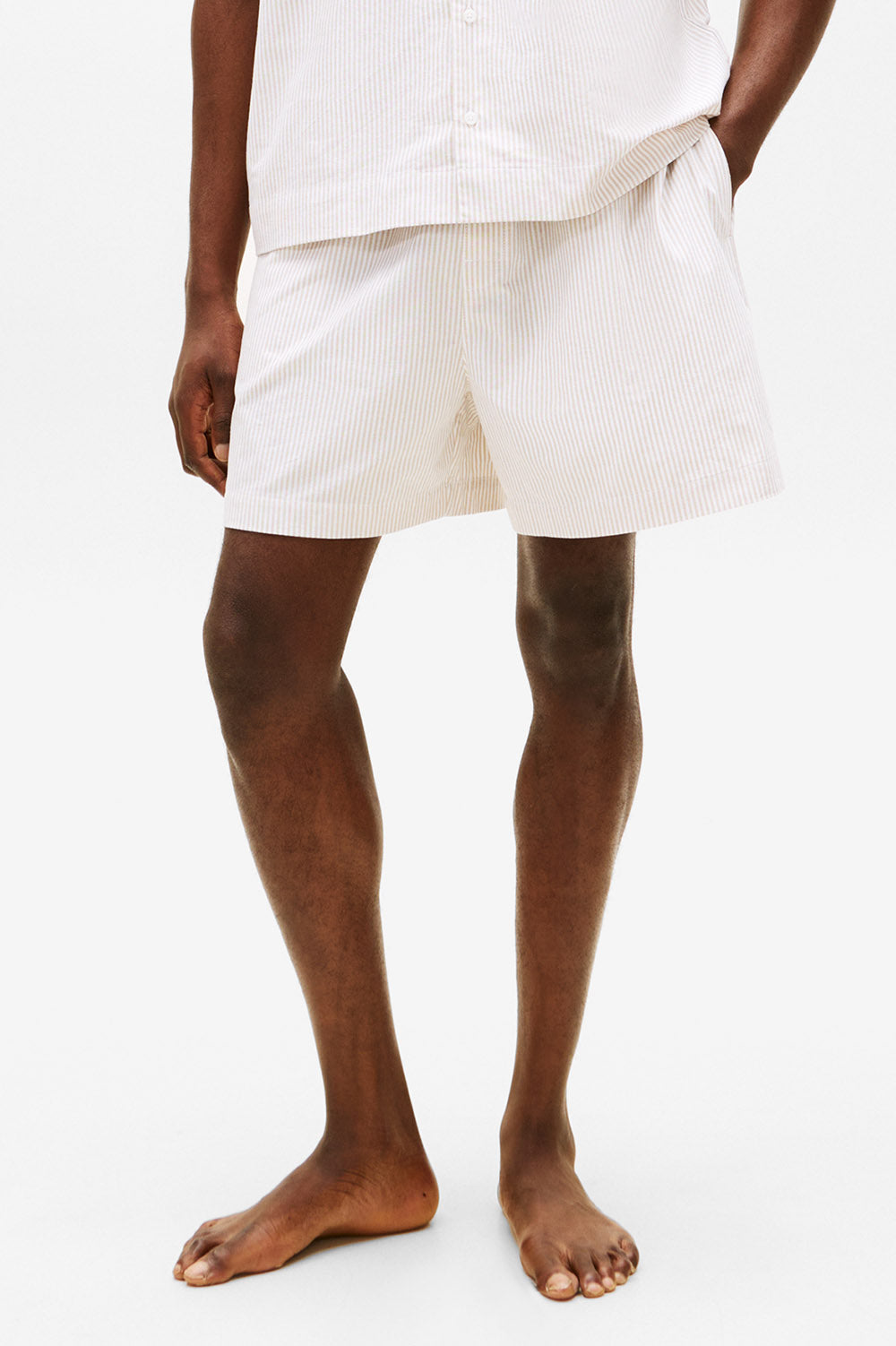 Woven Stoffshorts - Caramel Oxford
