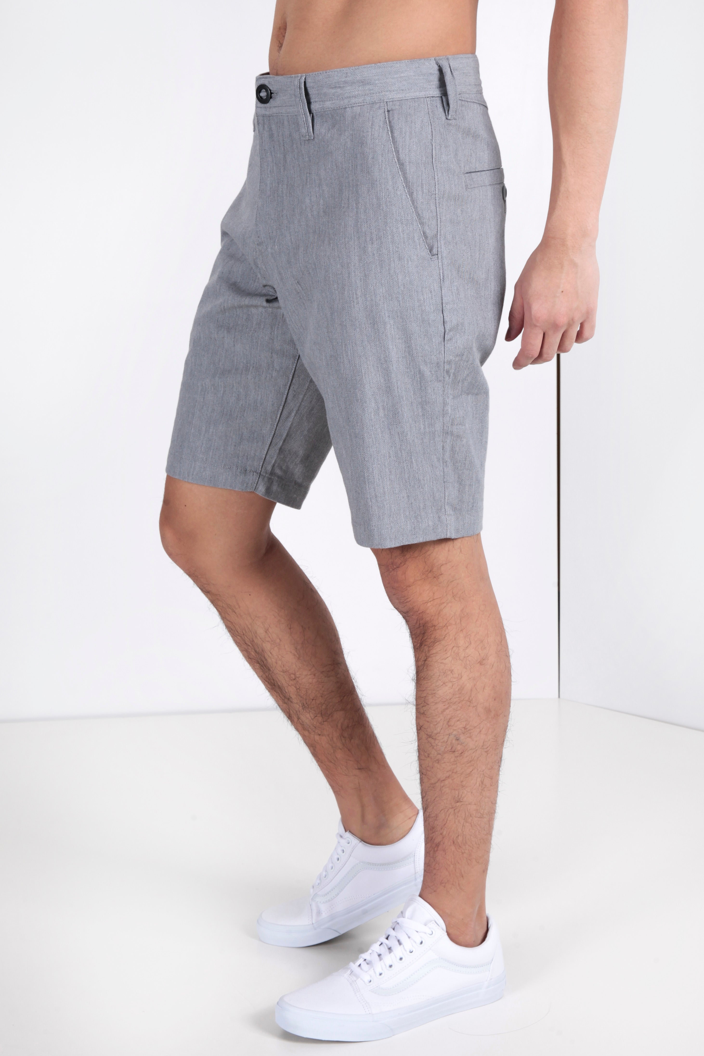 Chino Shorts - Grau meliert