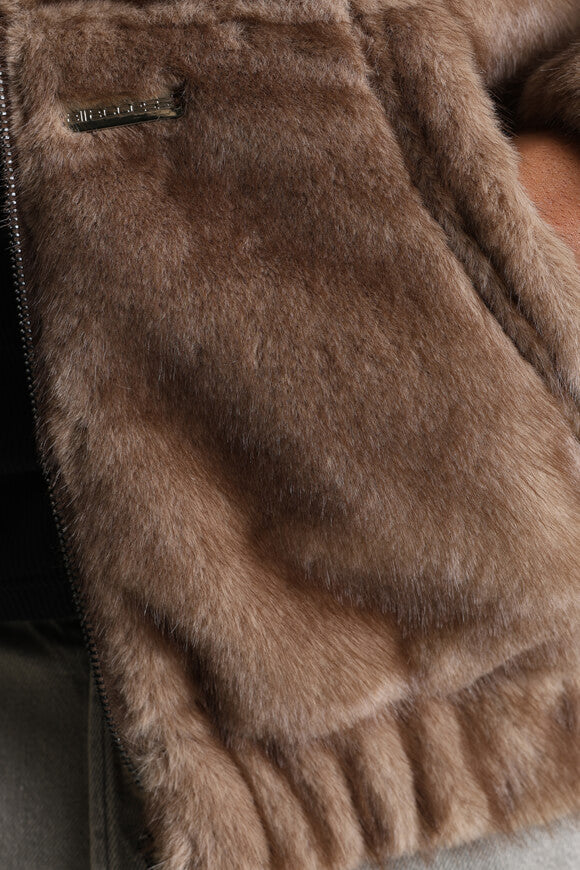 Kunstpelzjacke - Braun