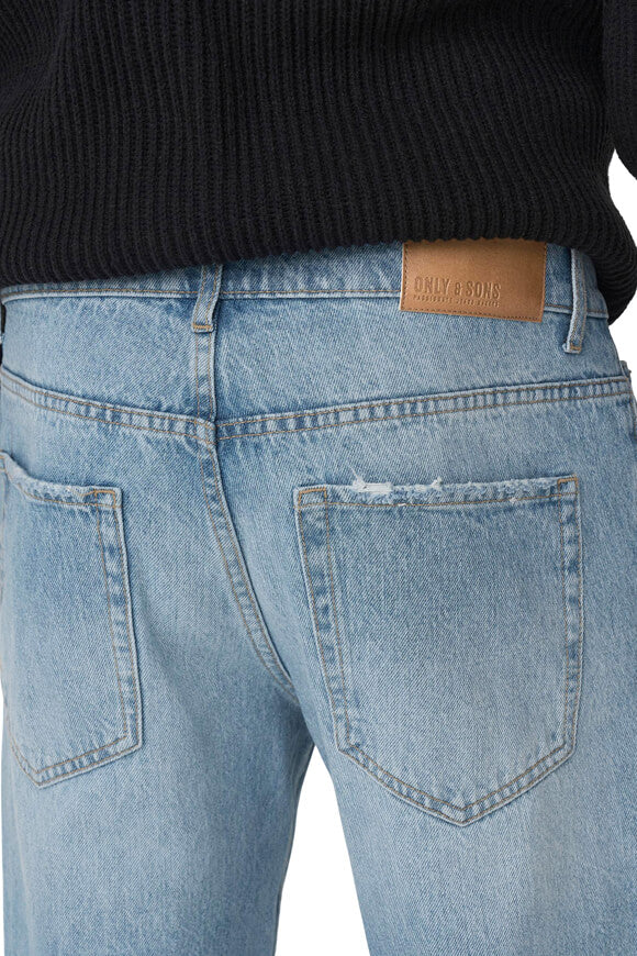 Edge Straight Loose Fit Jeans L32 - Light Blue Denim