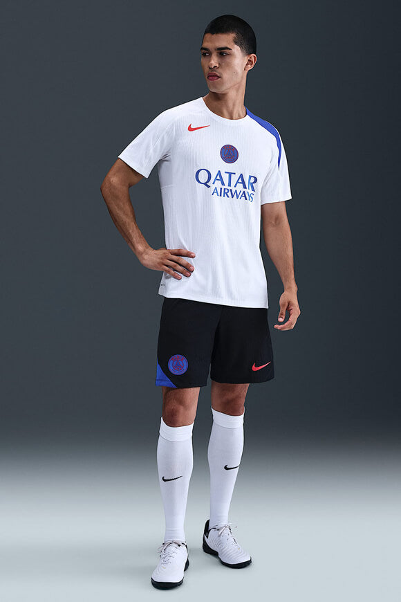 Paris Saint-Germain Strukturiertes T-Shirt - White + Hyper Royal