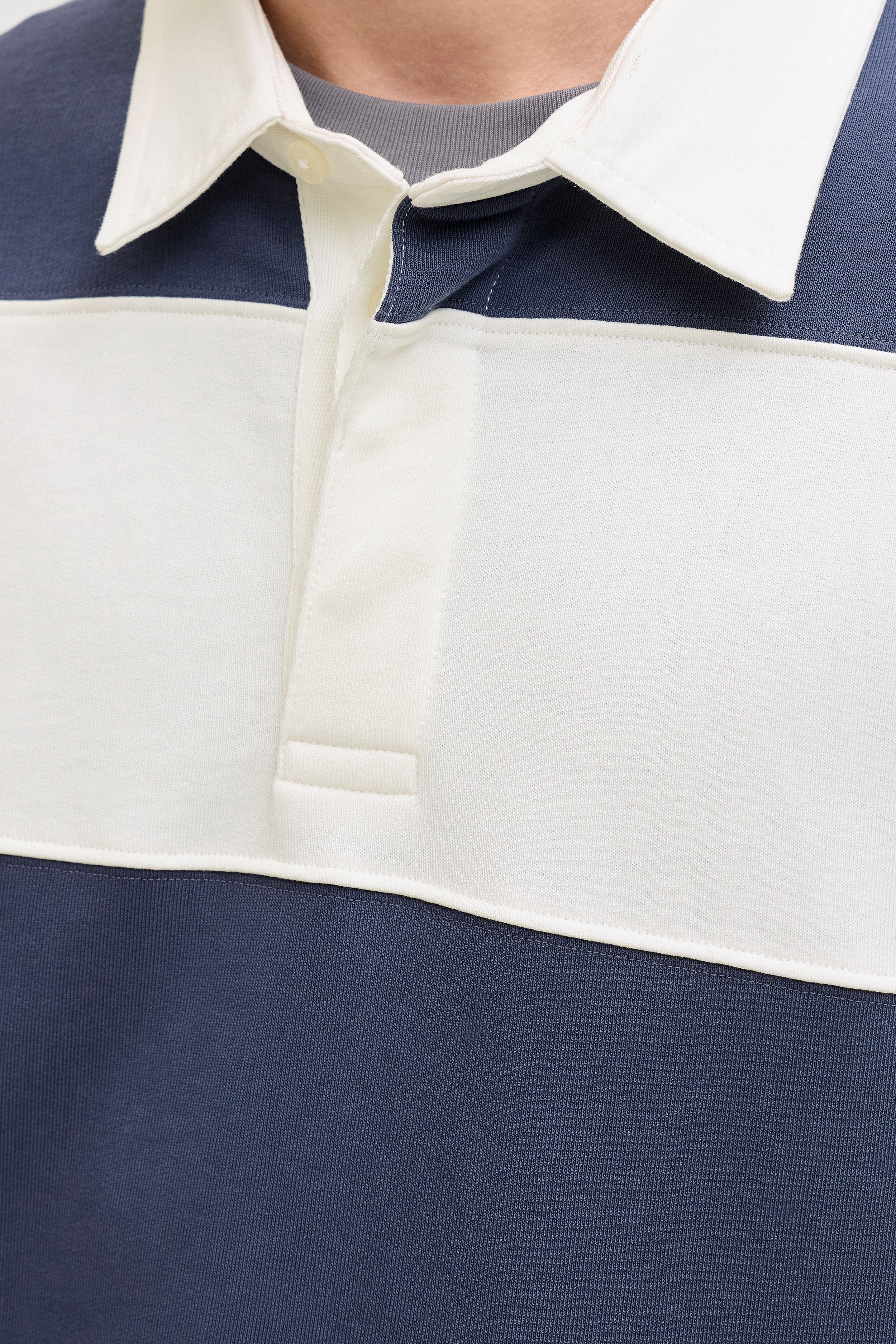 JORUPSTATE Langarmshirt - Odyssey Gray + Cloud Dancer