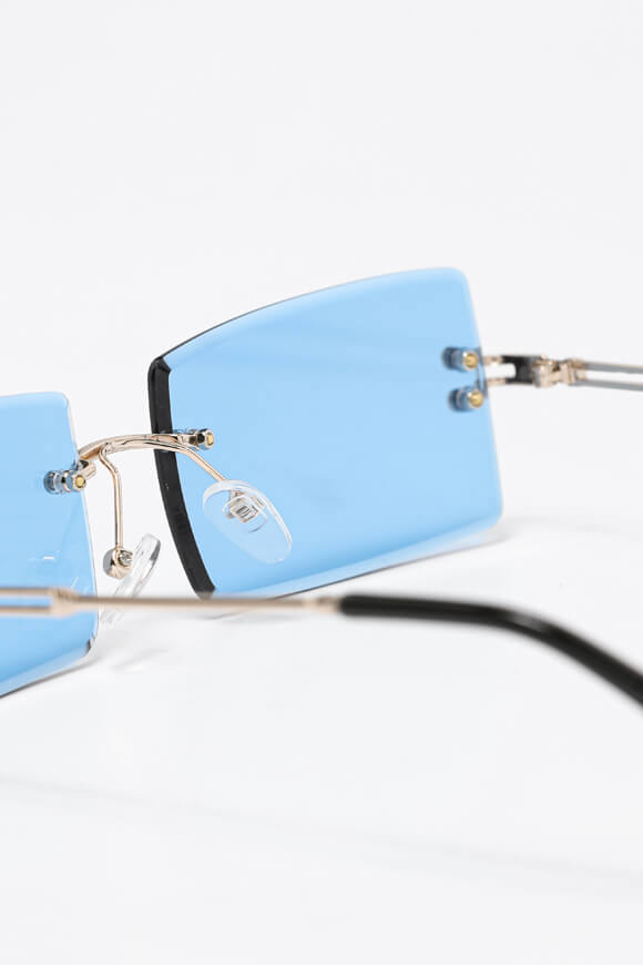 Sonnenbrille - Goldfarbe + Blau
