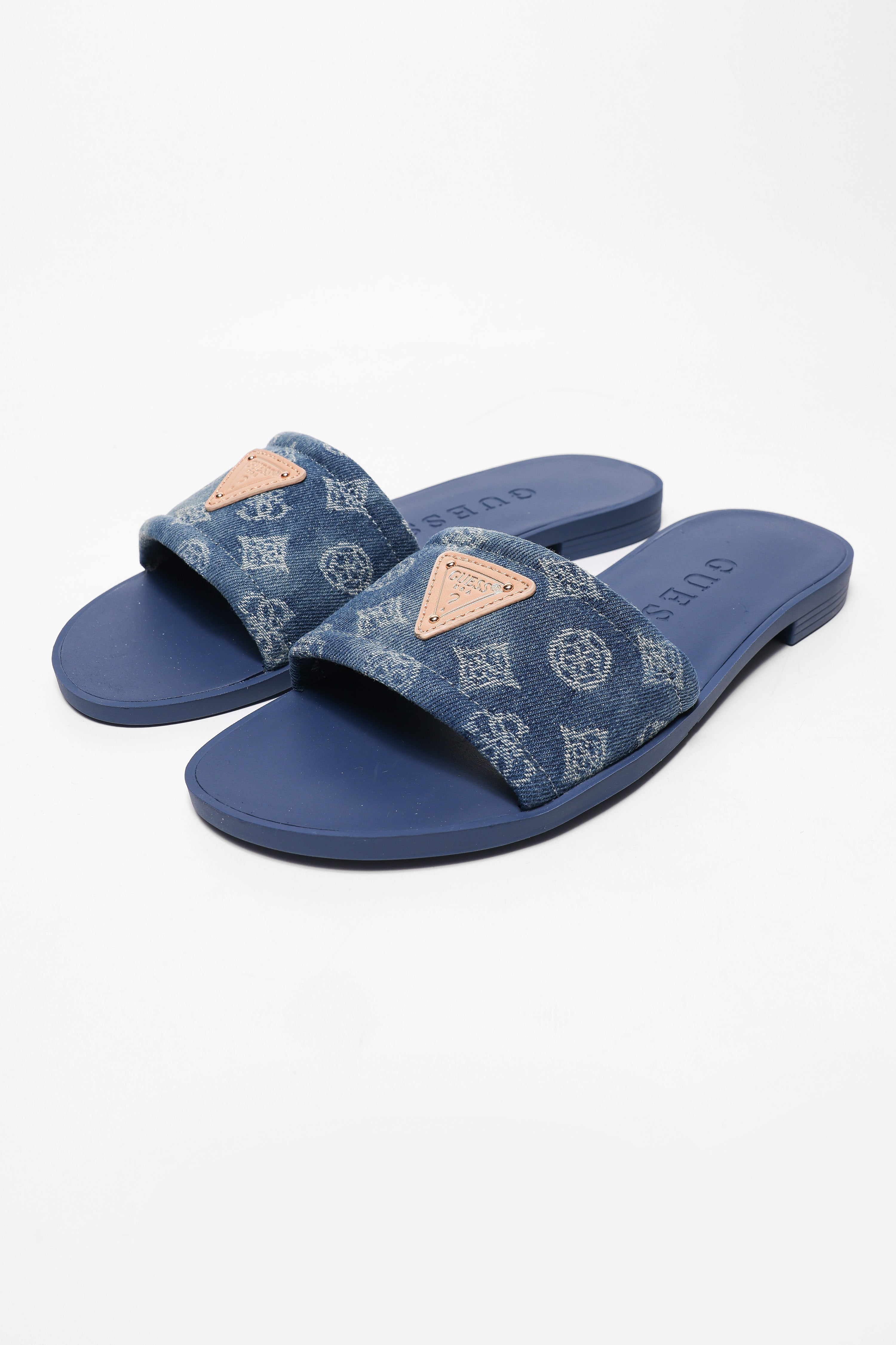 Elysone Jeans Pantoletten - Blue