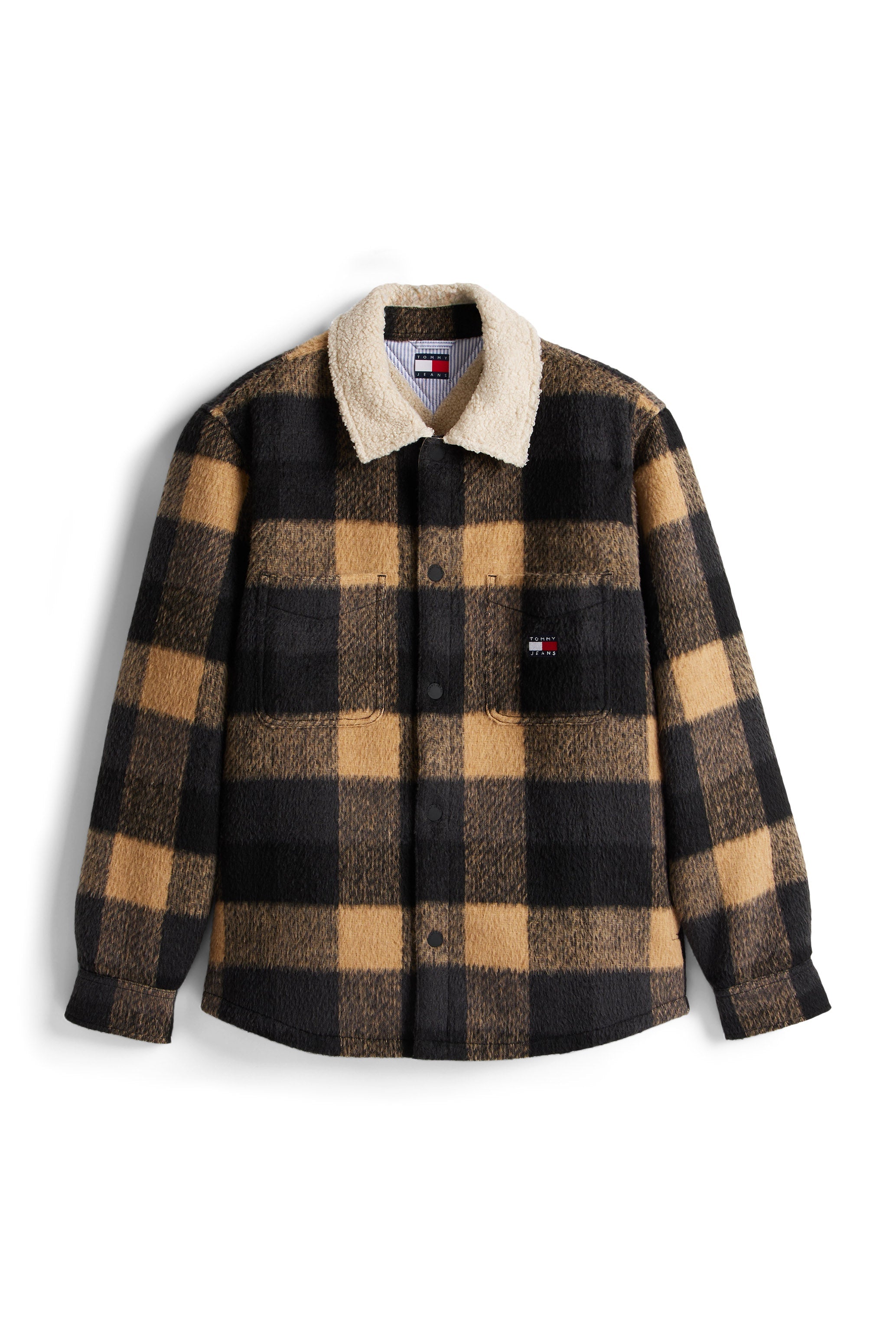 Gefüttertes Overshirt - Black + Buffalo Check