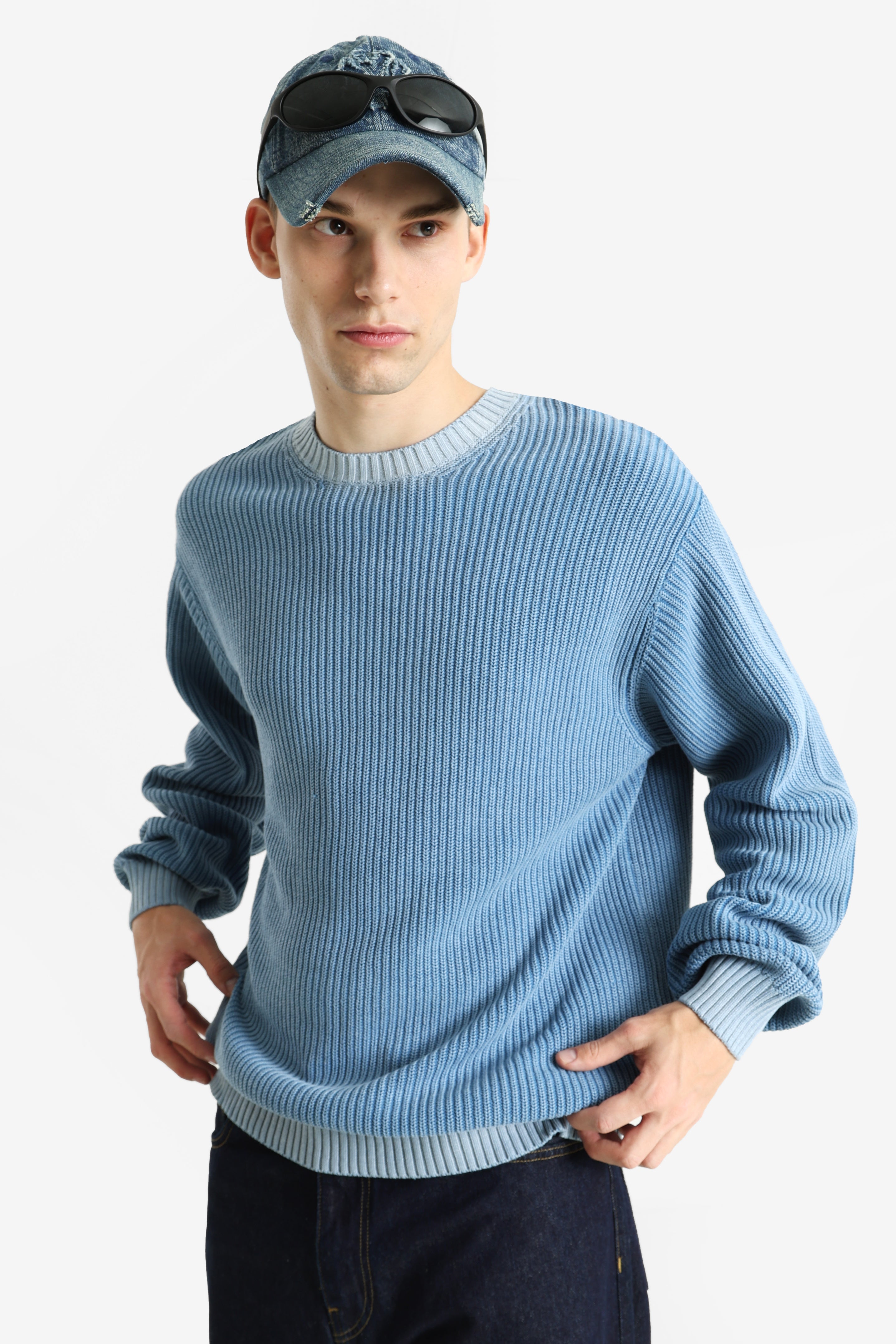 RRDREW Strickpullover - Baleine Blue