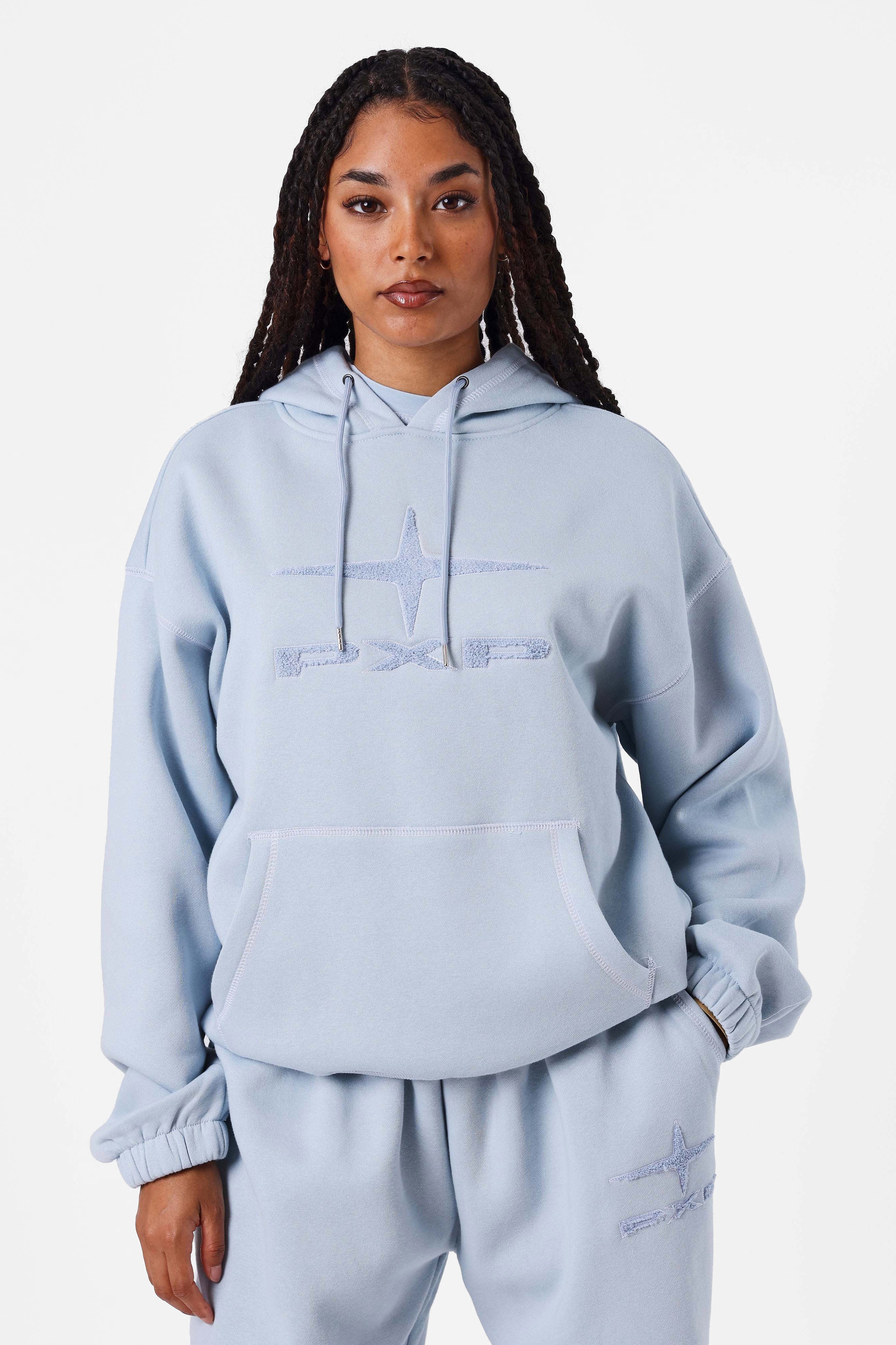 Kapuzensweatshirt - Light Blue