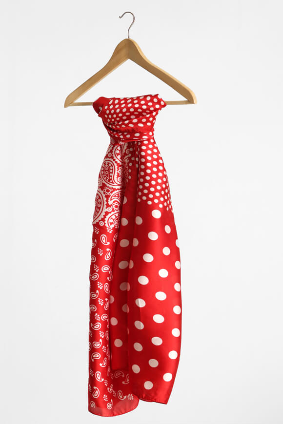 Tuch / Foulard - Red + White