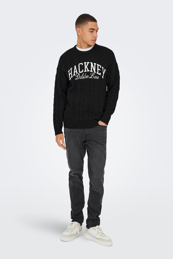 ONSMACK Grobstrickpullover - Black