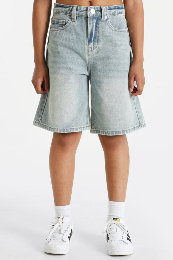 Baggy Fit Jeansshorts - Blau