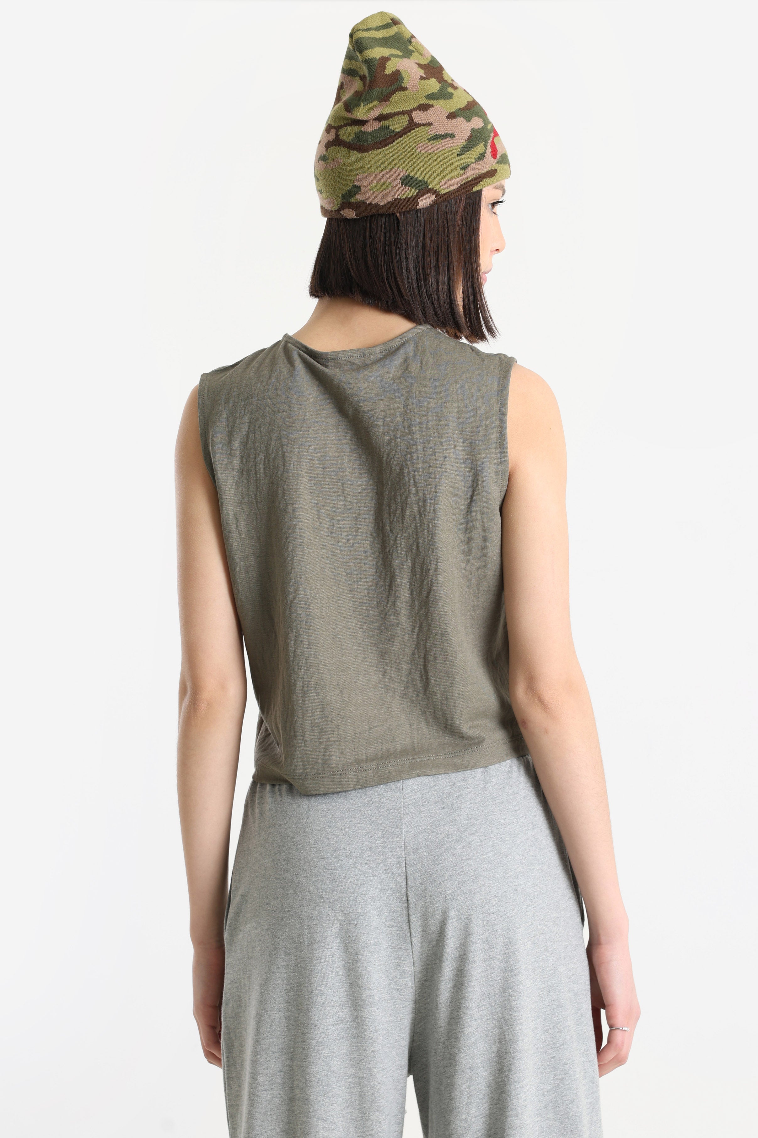 ONLSAKURA Crop Top - Smokey Olive