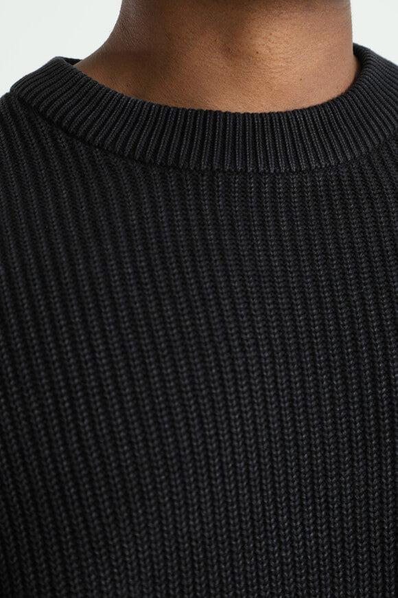 JCOMOTION Gerippter Strickpullover - Black