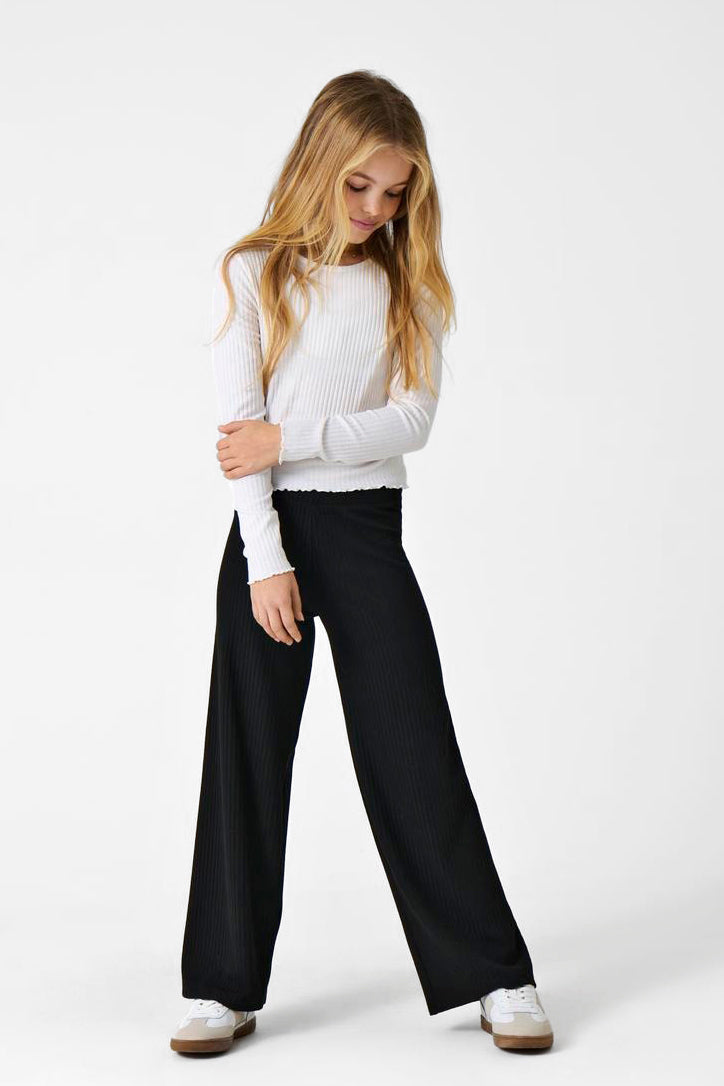 Nella strukturierte Hose - Black