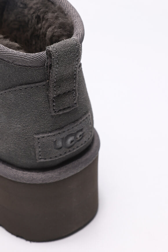 Classic Ultra Mini gefütterte Plateau Stiefelette - Charcoal