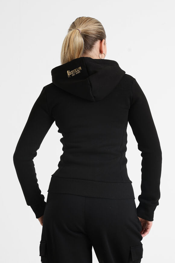 Kapuzensweatjacke - Black + Gold