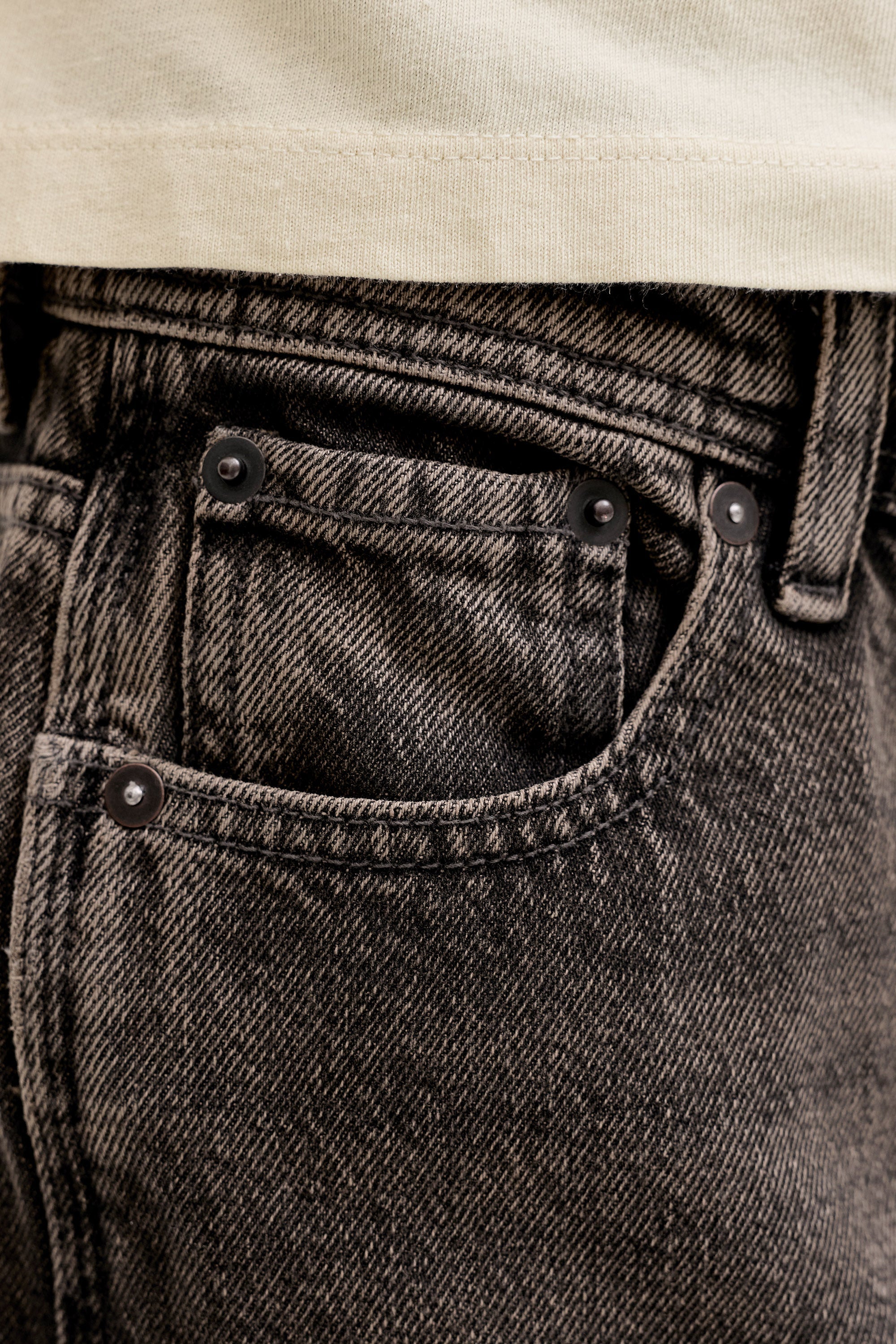 JJIALEX  Baggy Fit Jeans - Black/Brown