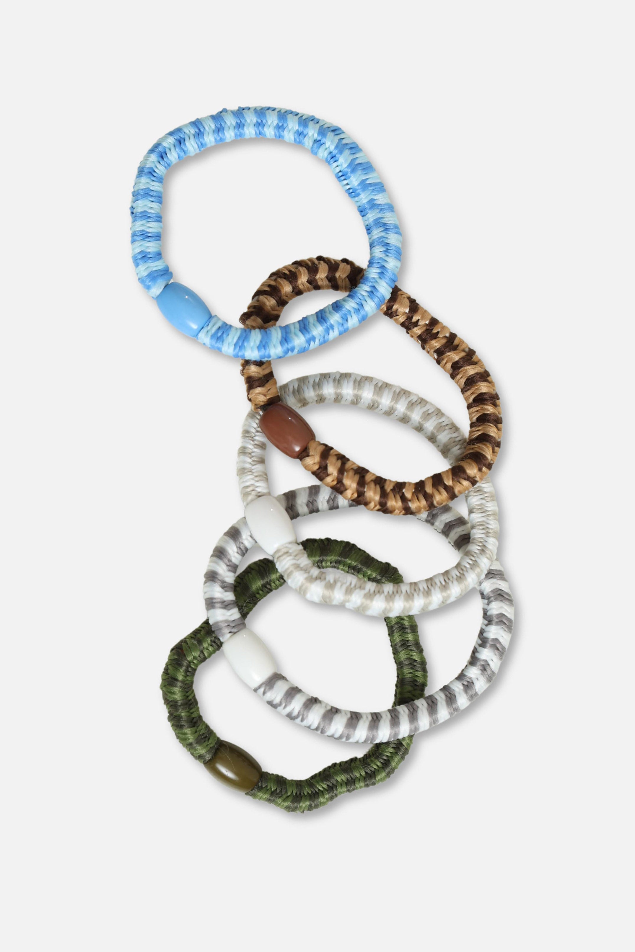 PCBELANIA Fünferpack Haargummis - Black + Multicolor