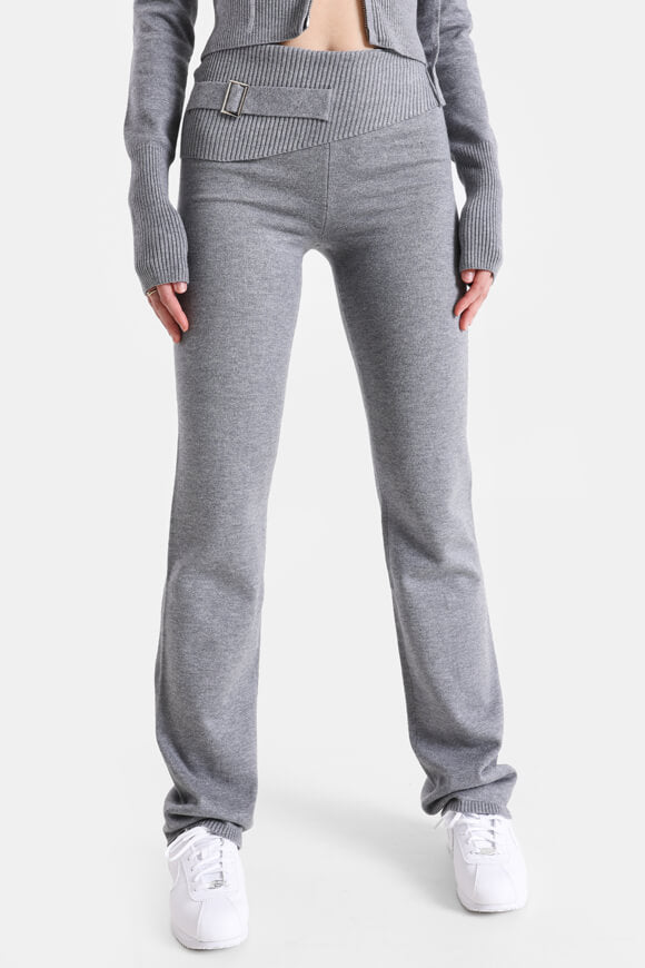 Flare Strickhose - Grau