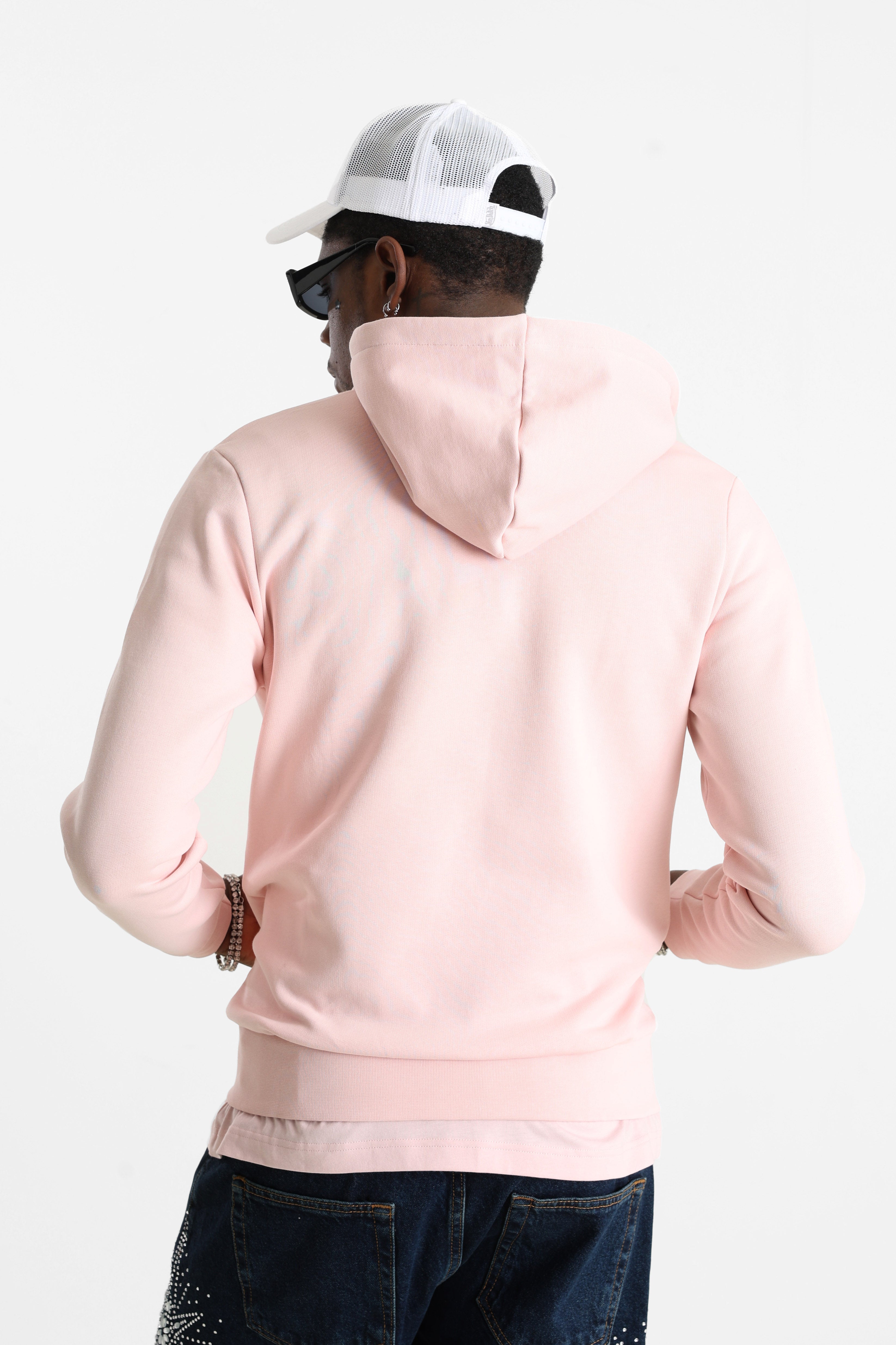 Kapuzensweatjacke - Pale Rose