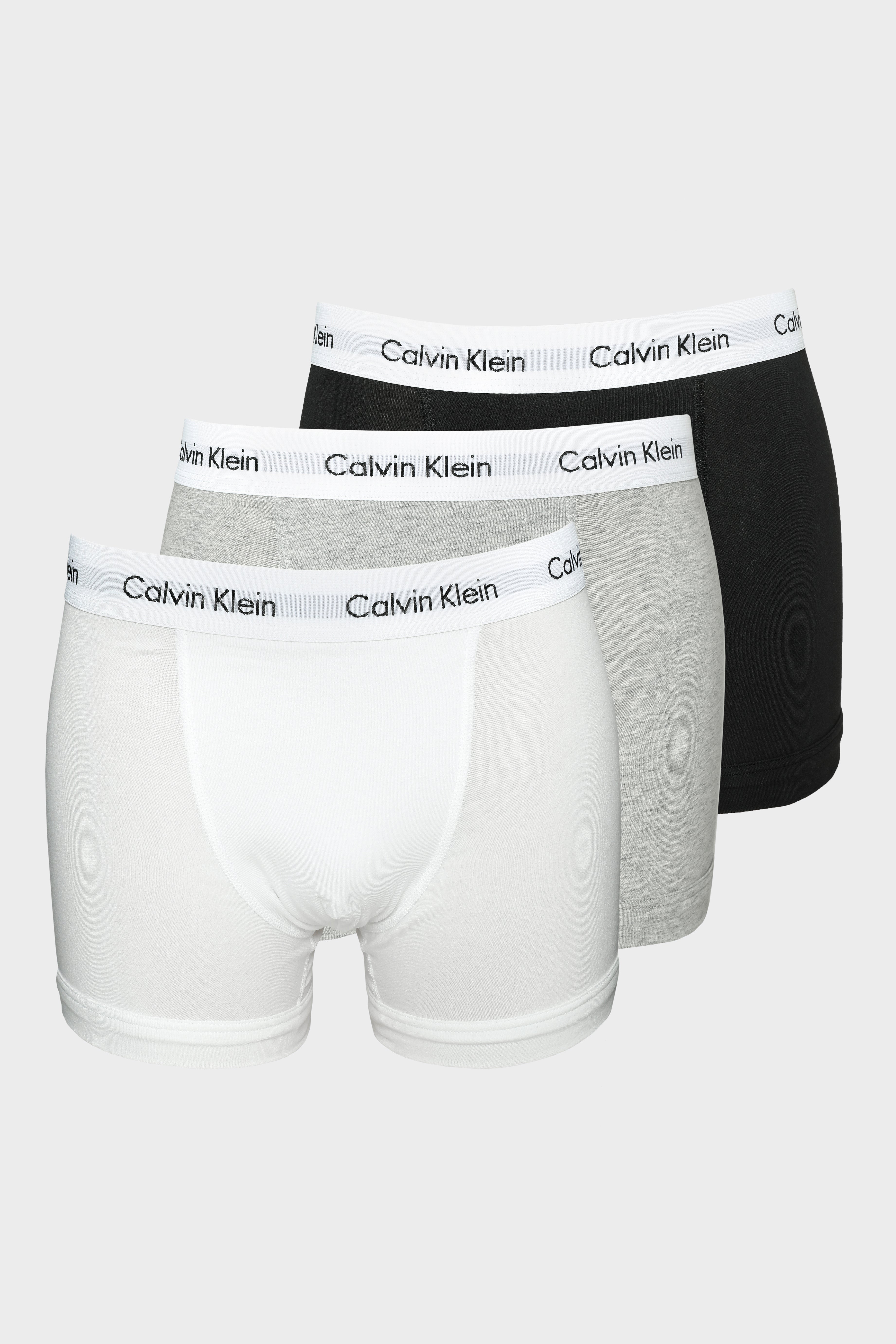 Dreierpack Boxershorts - Weiss + Schwarz + Grau meliert