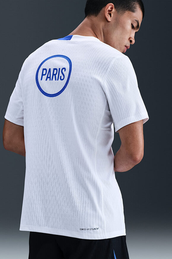 Paris Saint-Germain Strukturiertes T-Shirt - White + Hyper Royal