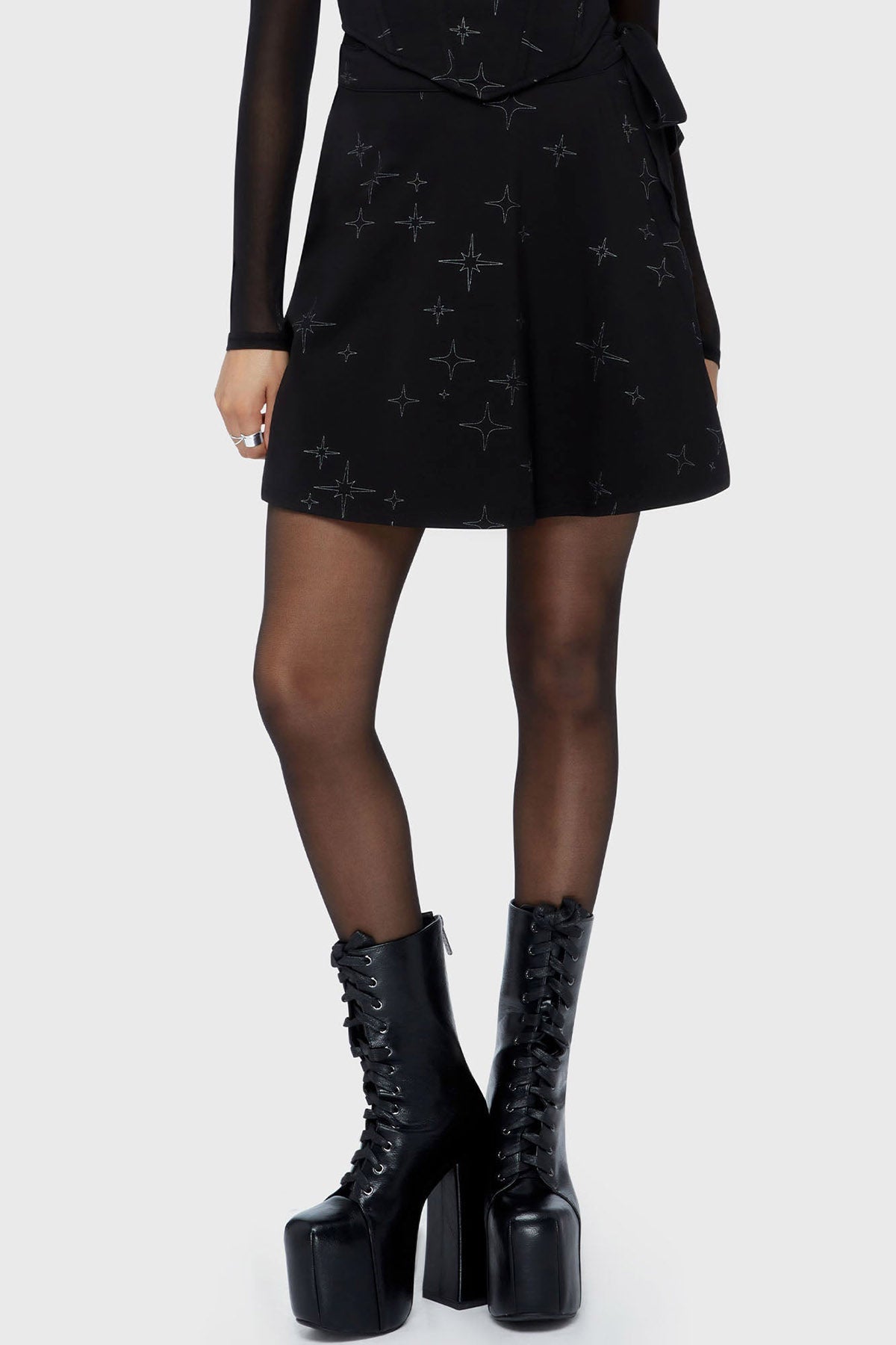 Ethereal Night Wrap Minirock - Black